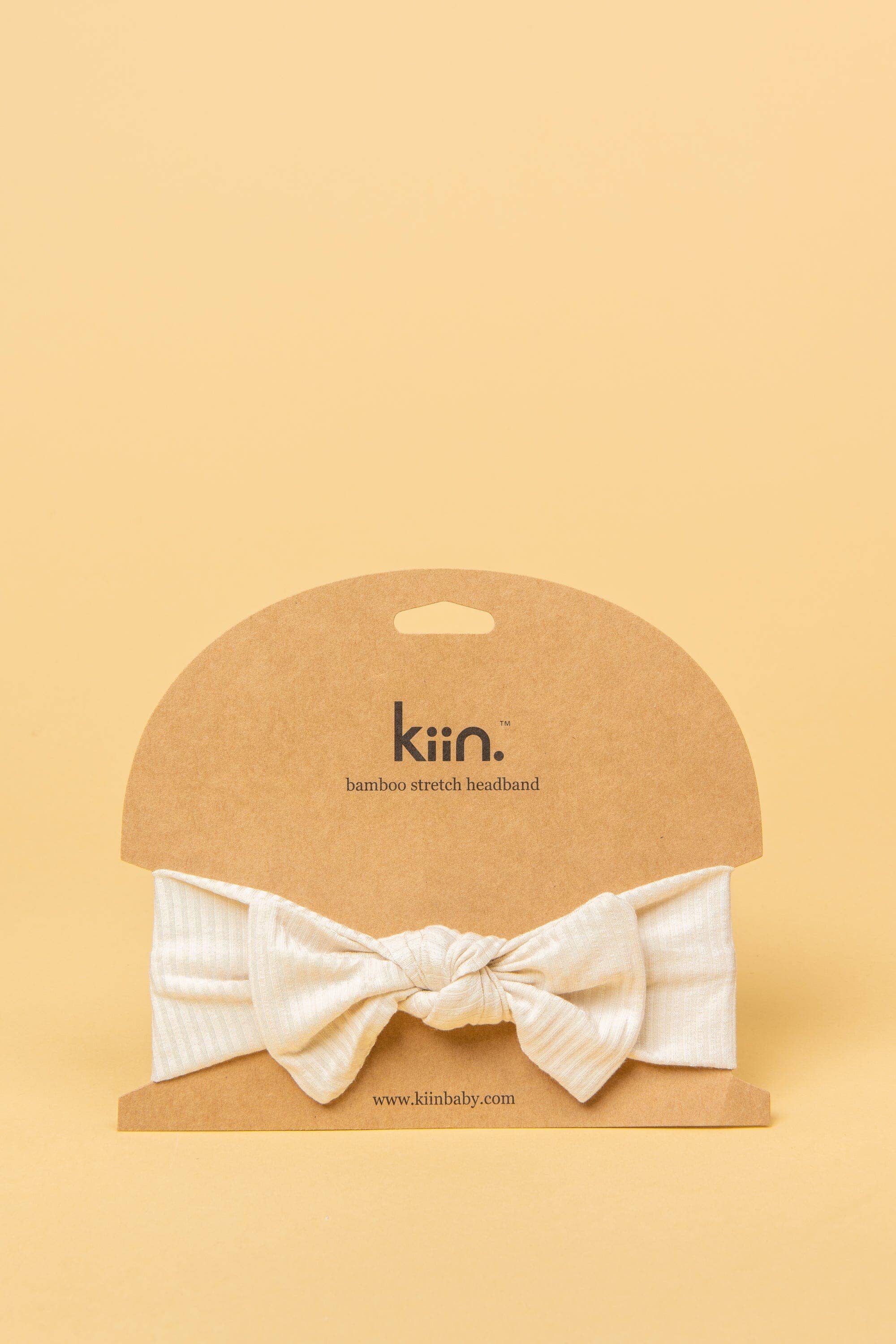 Kiin Baby - Bamboo Stretch Bow Headband Ivory