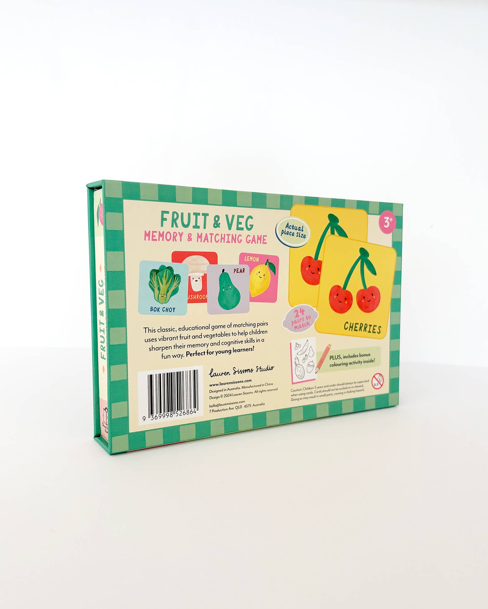 Lauren Sissons Studio - Fruit and Veg Memory & Matching Game