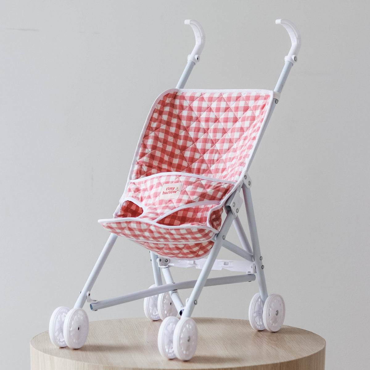 Tiny Harlow - Folding Dolls Stroller Pink Gingham