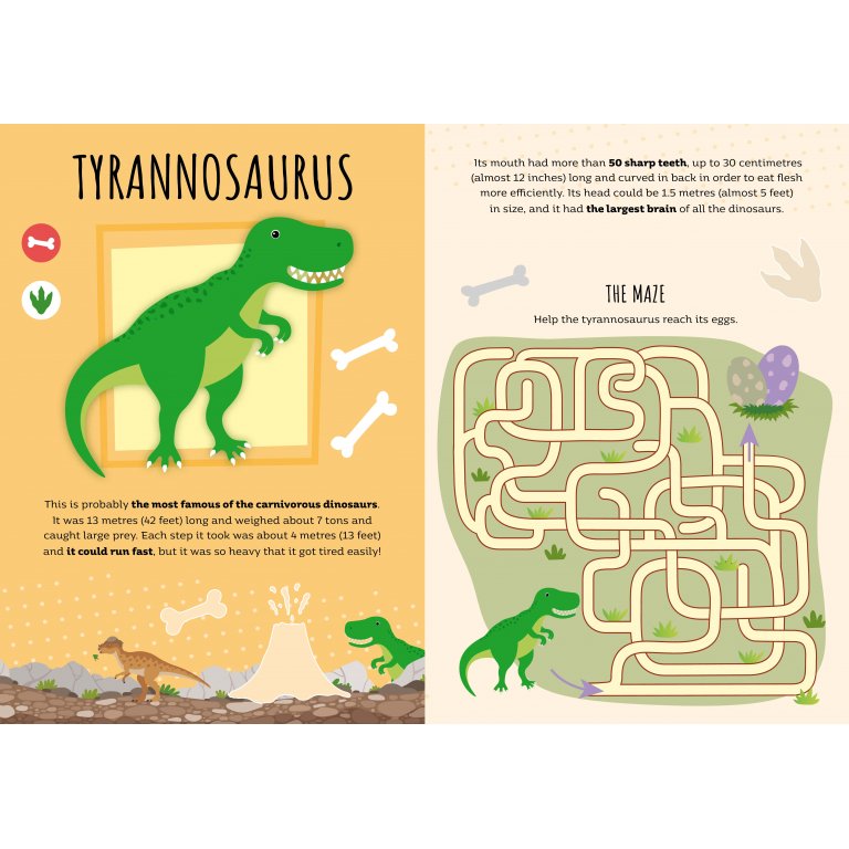 Sassi - Stickers and Activities Book Dinosaurs