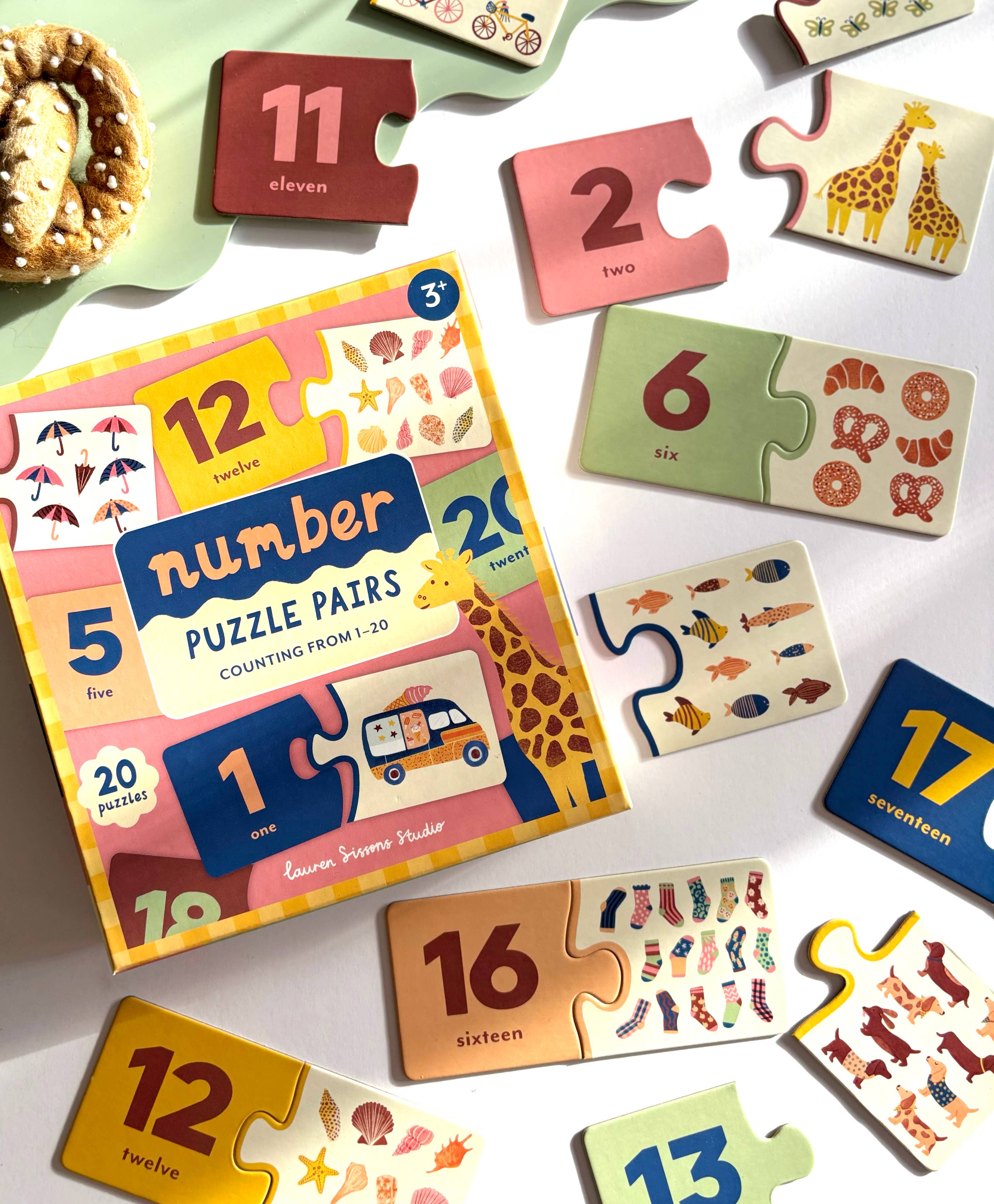 Lauren Sissons Studio - Number Puzzle Pairs Educational Kids Game