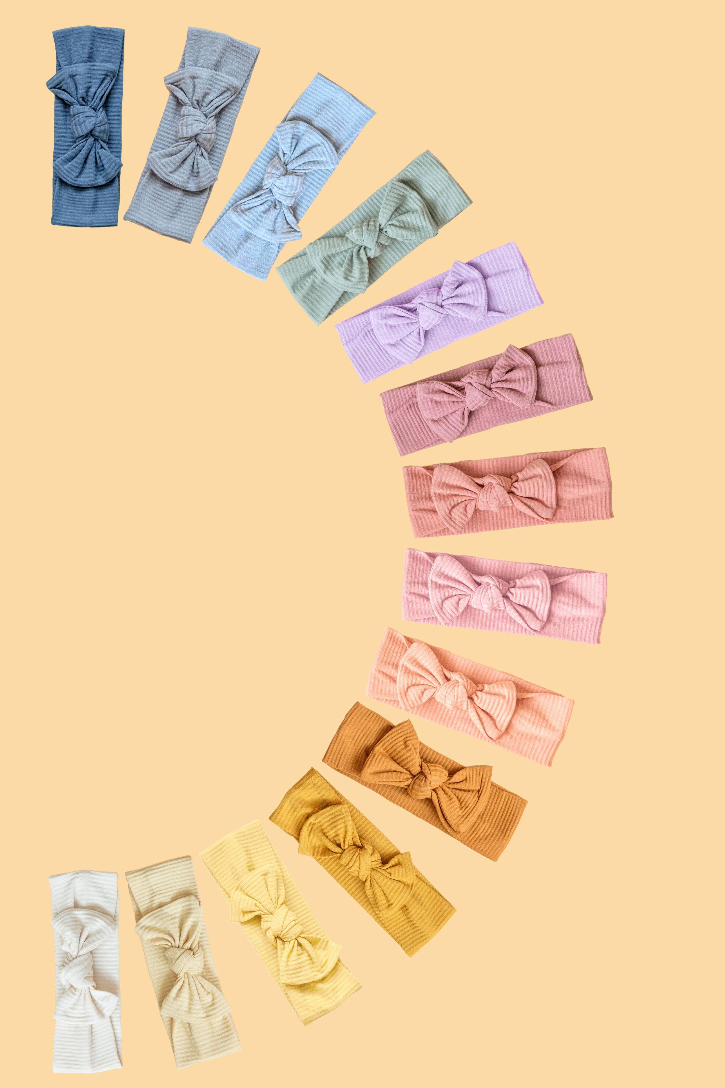 Kiin Baby - Bamboo Stretch Bow Headband Rose