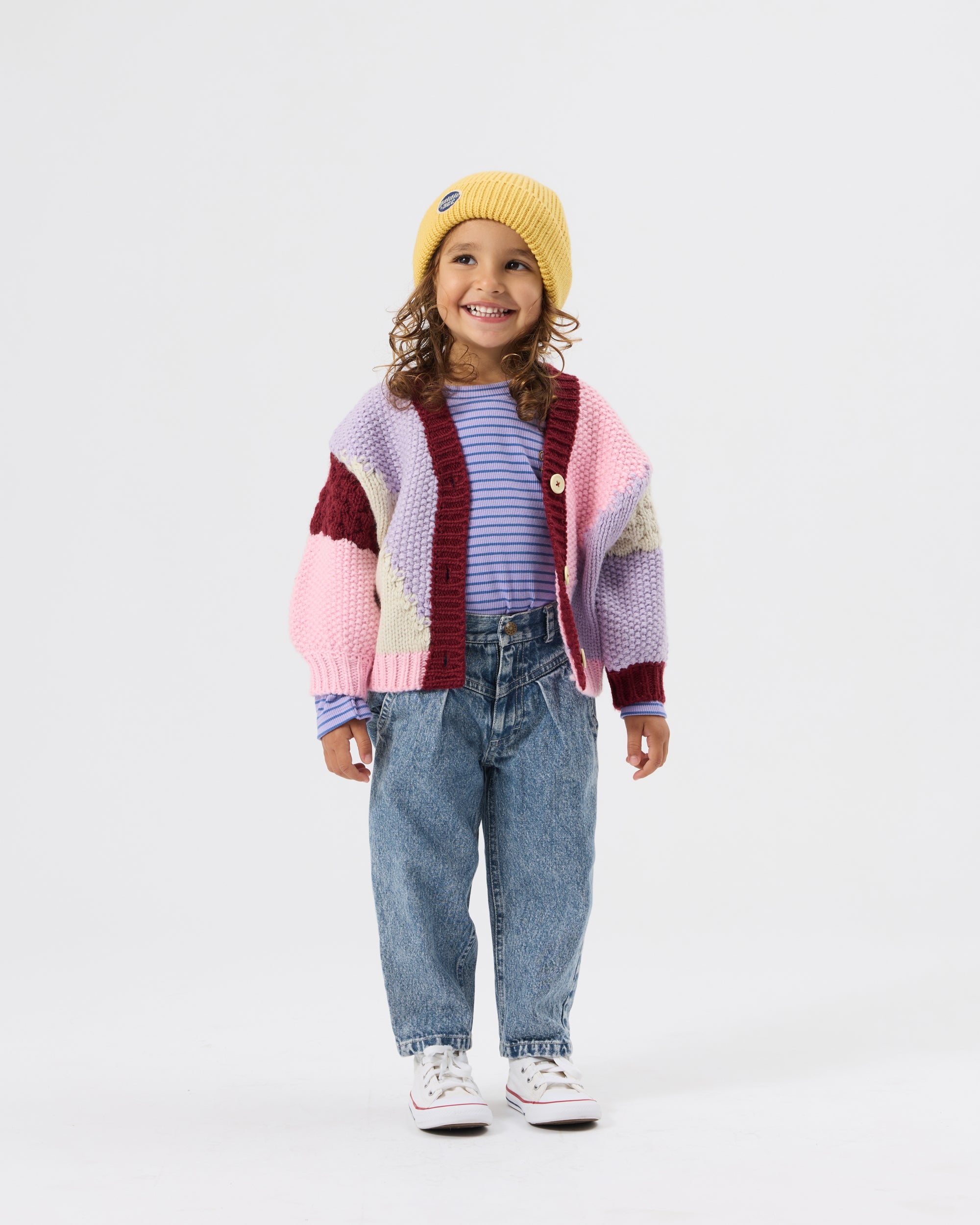 Goldie + Ace - Colour Block Knit Cardigan