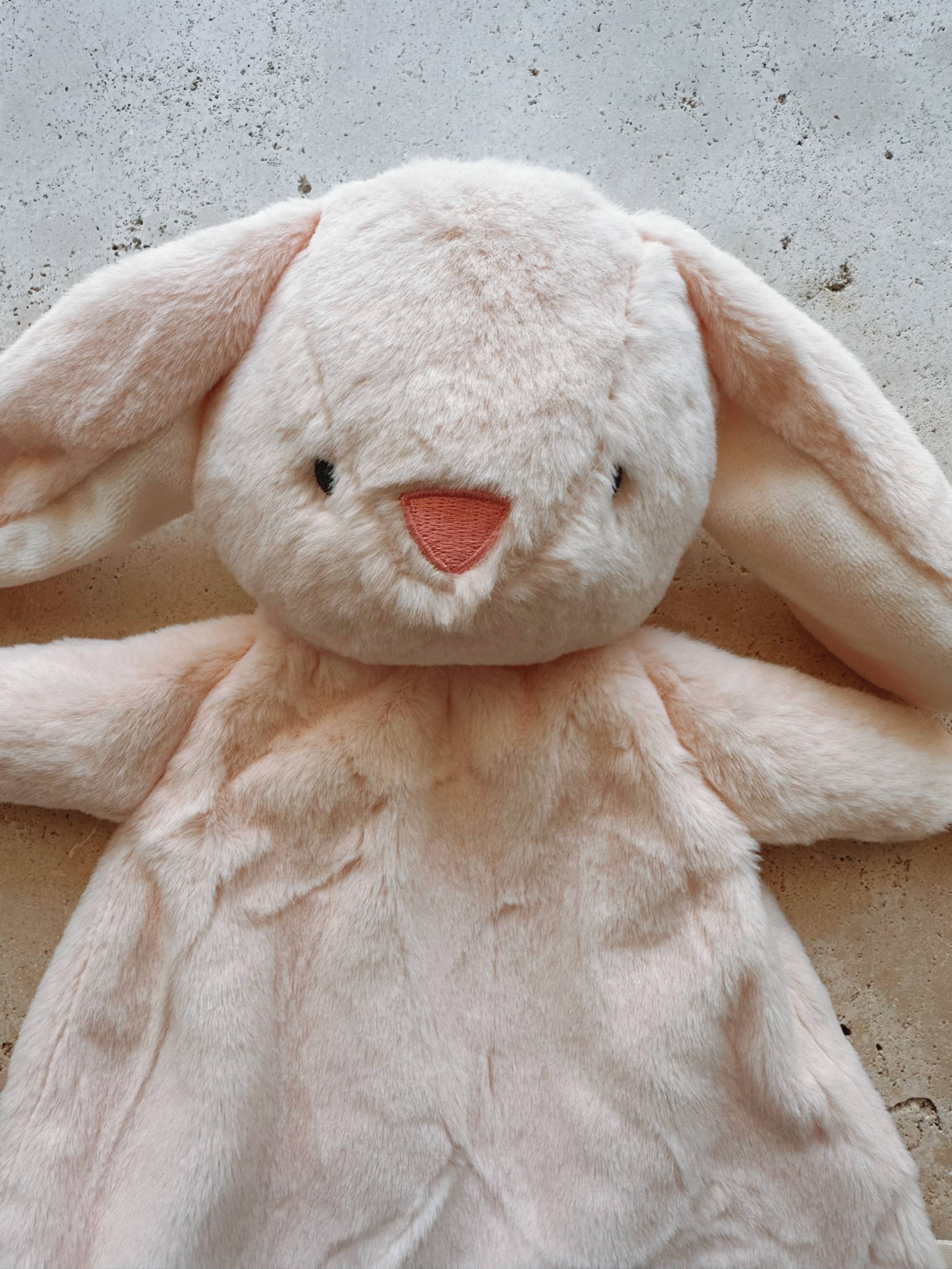 The Name Nest - Marnie Bunny Comforter and Teether Pink