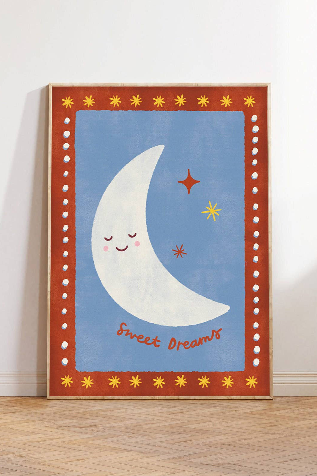 Lauren Sissons Studio - Sweet Dreams Moon A4 Wall Art Print