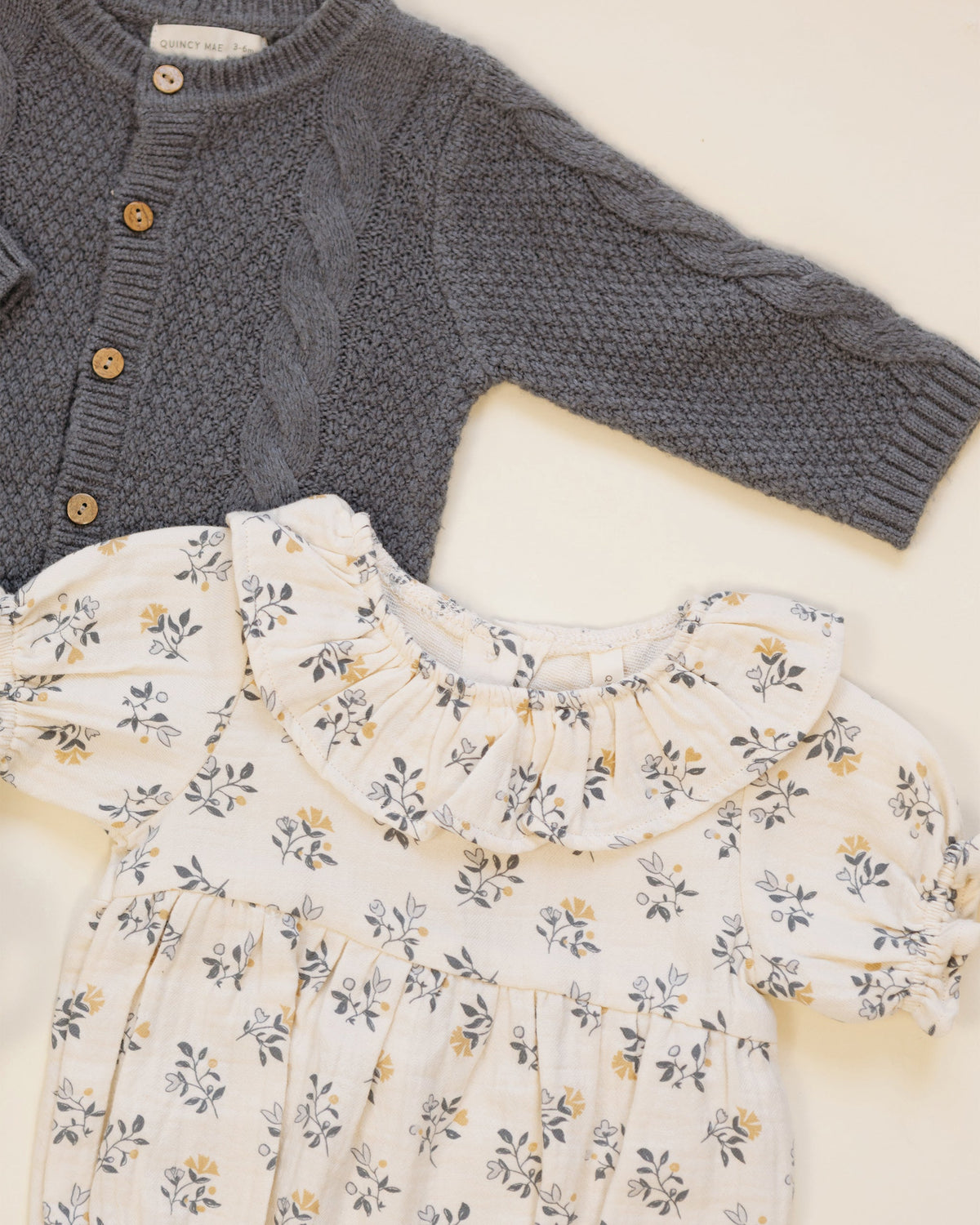 Quincy Mae Collared Romper French Floral