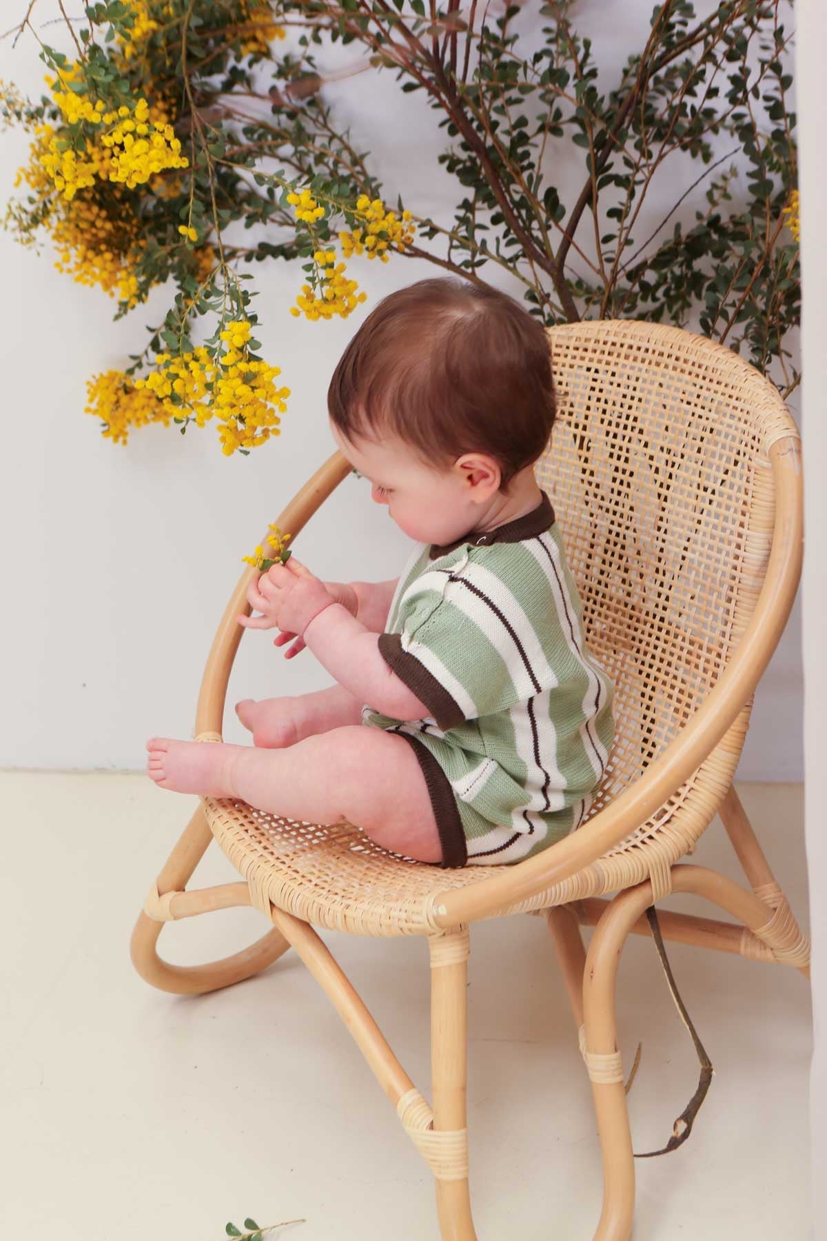 Freckles the Label Retro Stripe Romper Wildwood