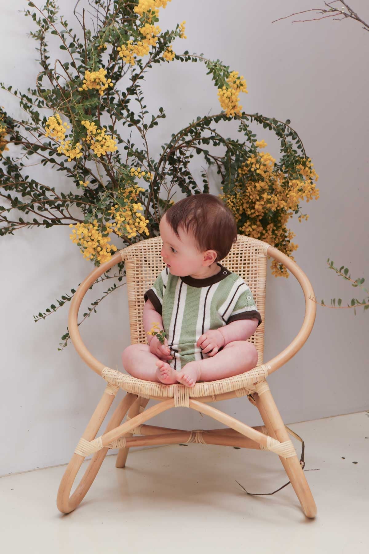 Freckles the Label Retro Stripe Romper Wildwood