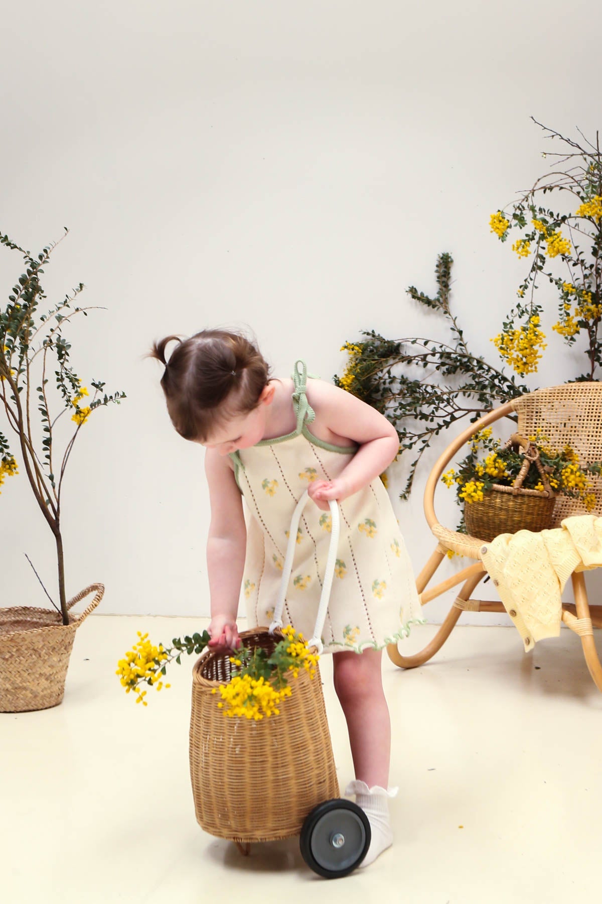 Freckles the Label Bloom Pointelle Tie Dress Snow/Sage