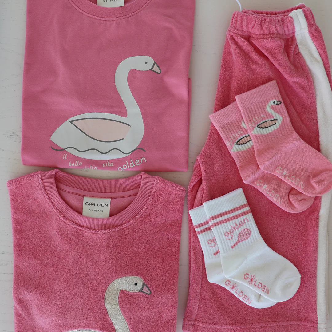 Golden Children ~ Retro Girl Socks Vanilla / Bubblegum