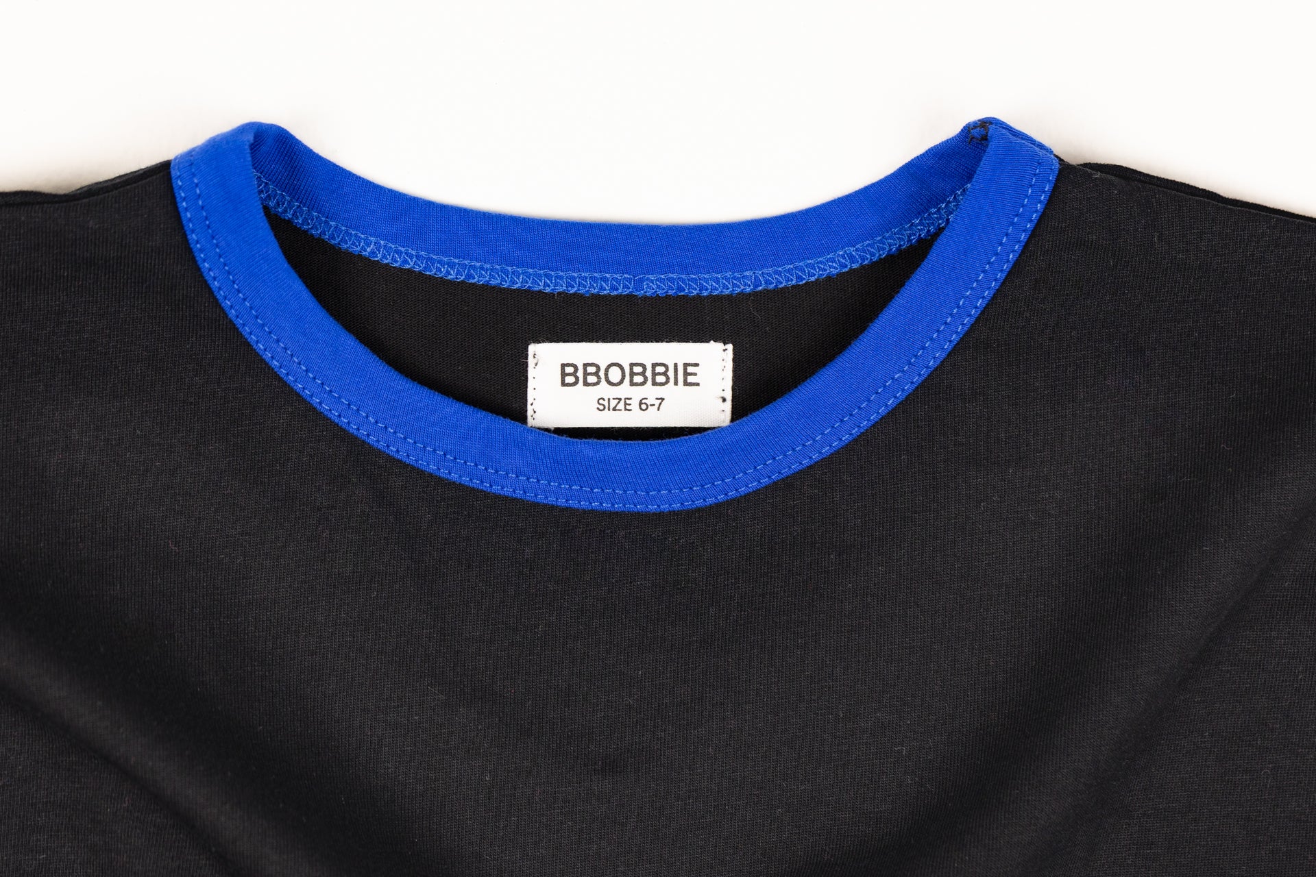 Bbobbie - Two Tone Long Sleeve Tee Black/Blue