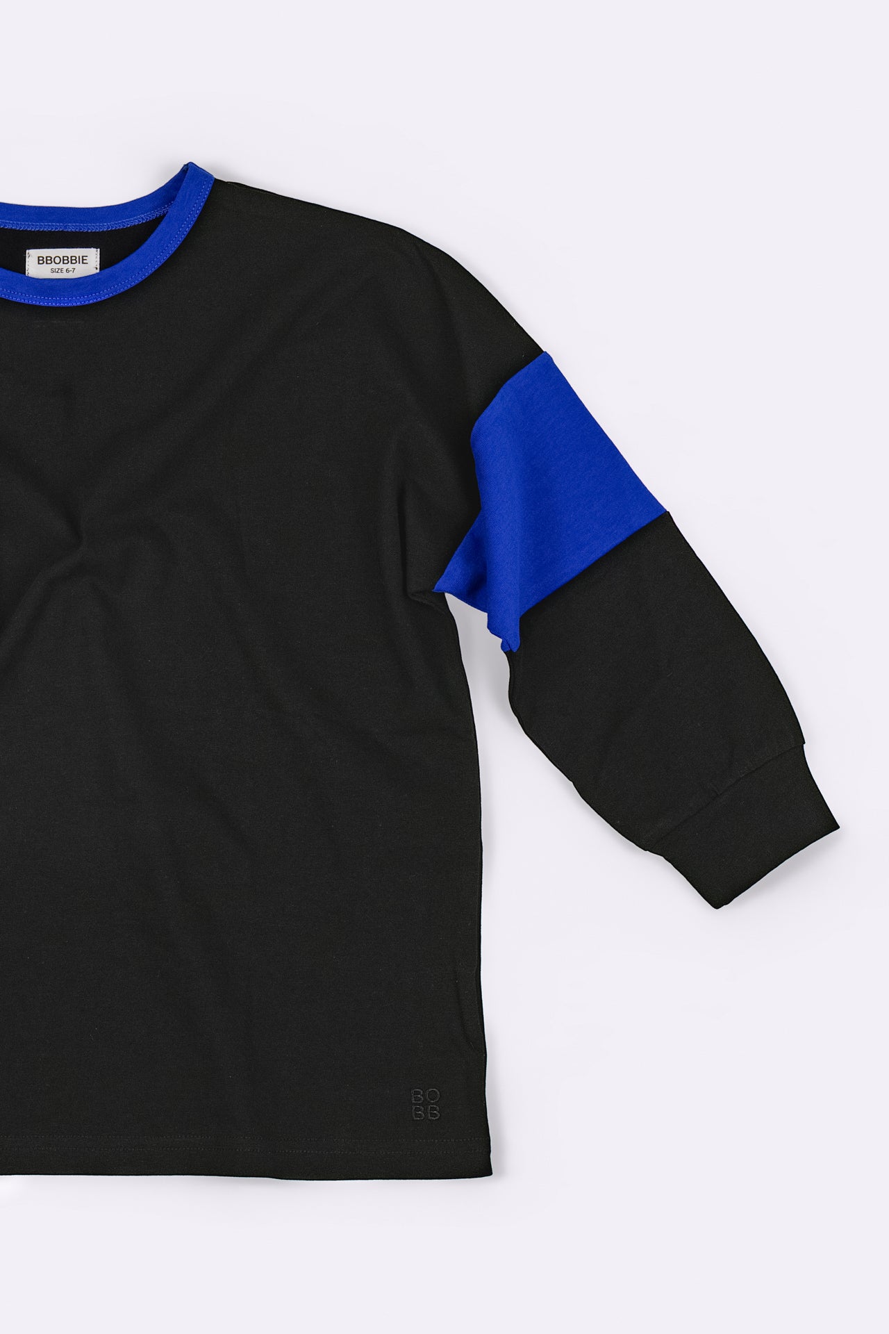 Bbobbie - Two Tone Long Sleeve Tee Black/Blue