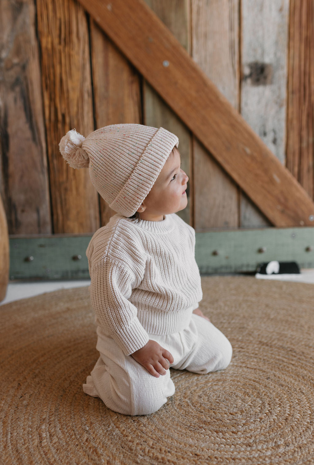 Acorn Kids - Stargaze Beanie Cream Speckle