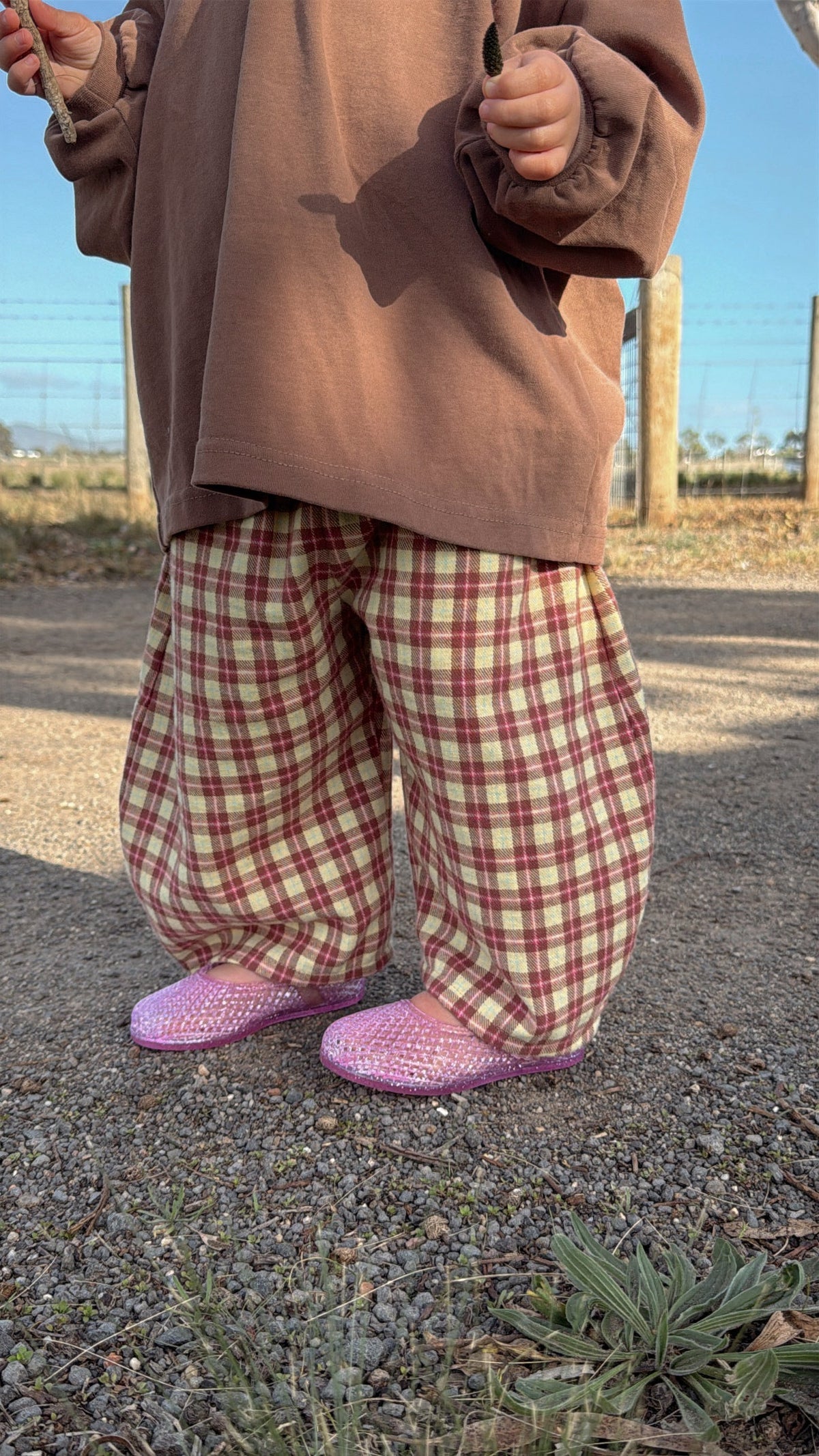 Neon Butter Marlow Pant Plaid