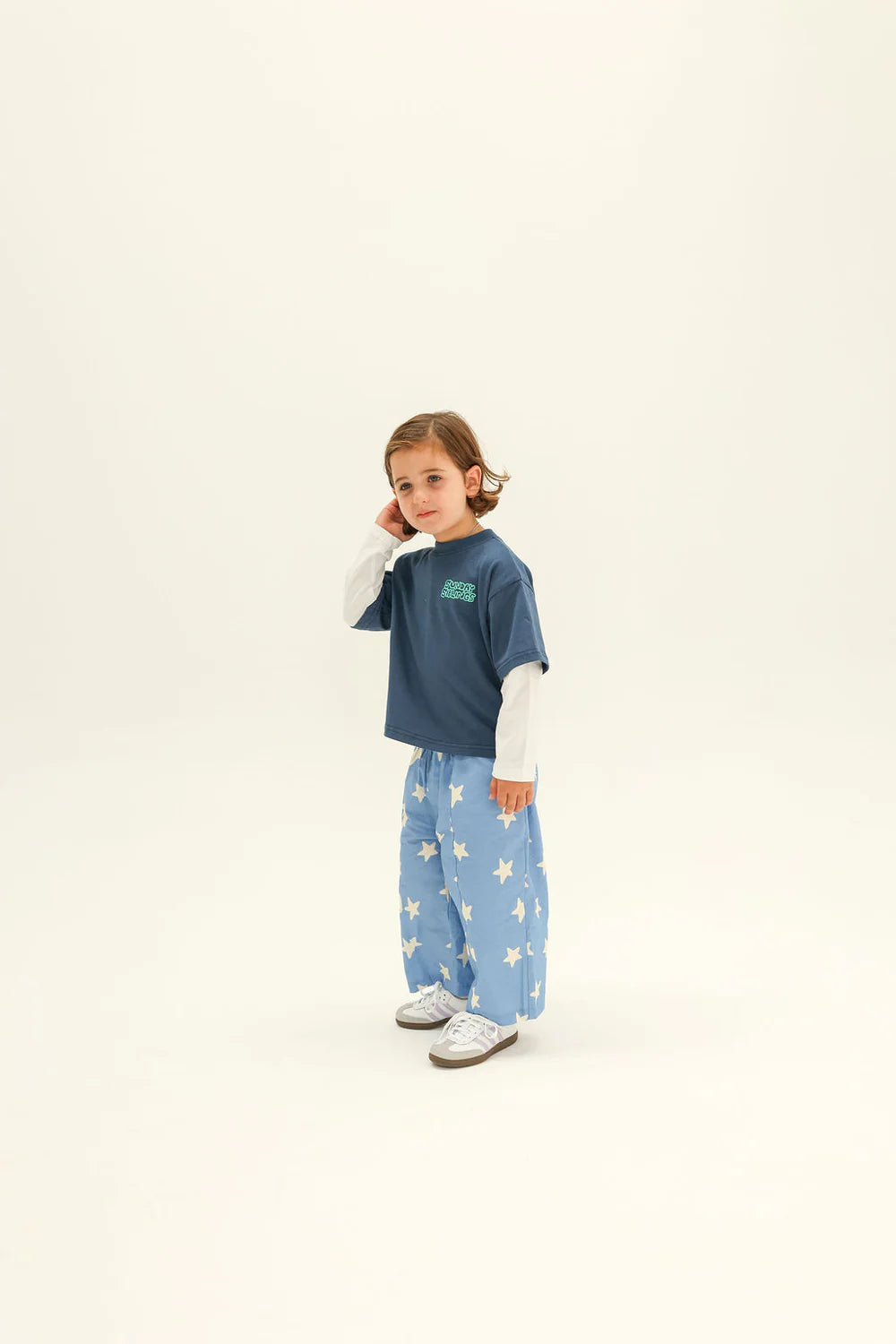 Sunday Siblings - Party Layers Tee Navy - Size NB-1Y