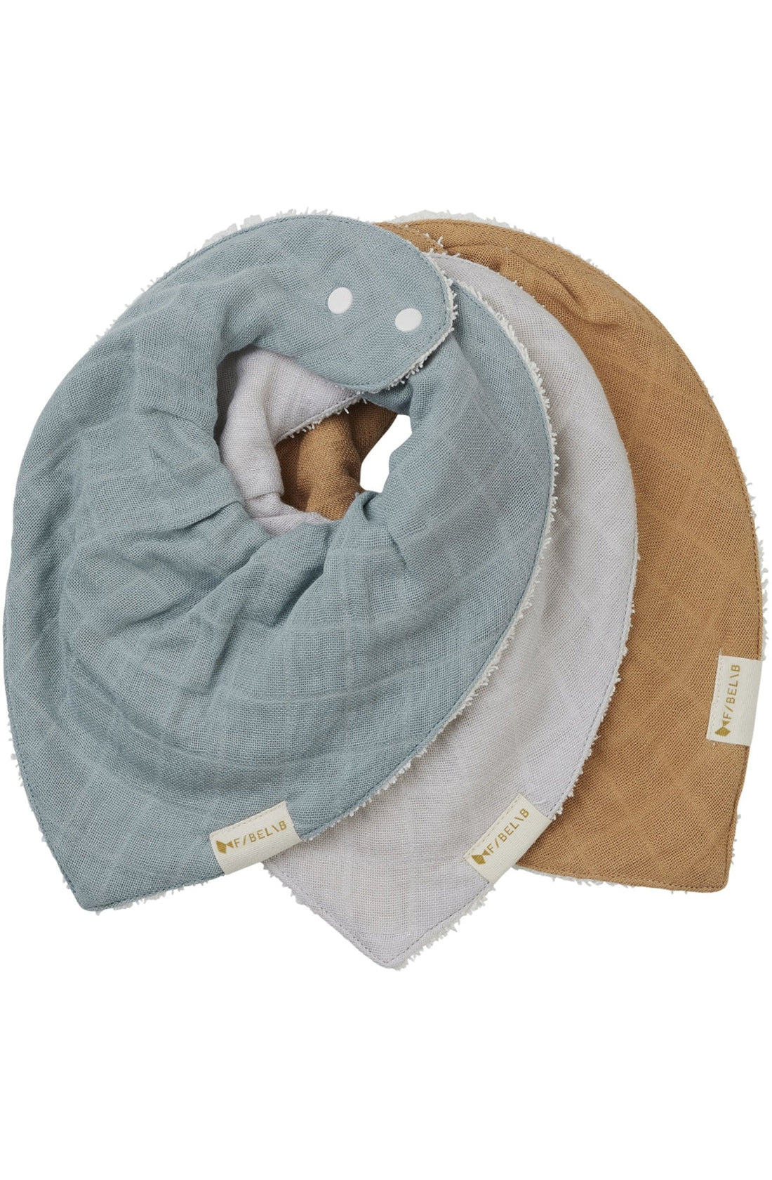 Bandana Bib 3 Pack Cottage Blue • Bay Kids Geelong