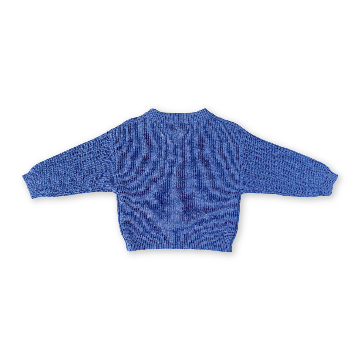 Grown - Textured Organic Slub Knit Pull Over Cobalt