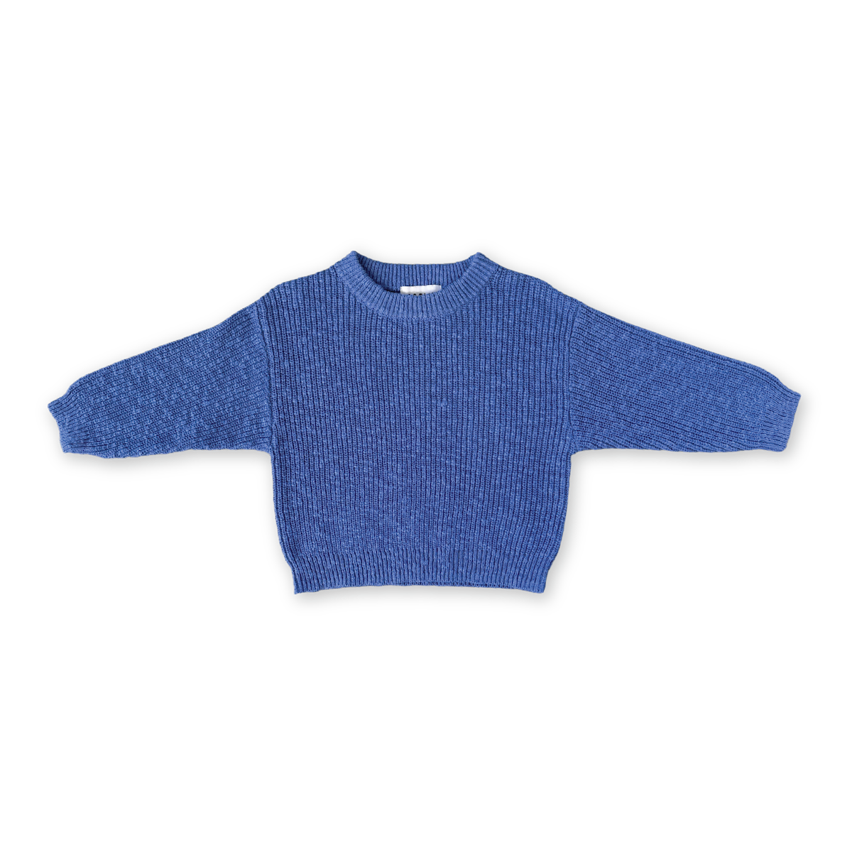 Grown - Textured Organic Slub Knit Pull Over Cobalt