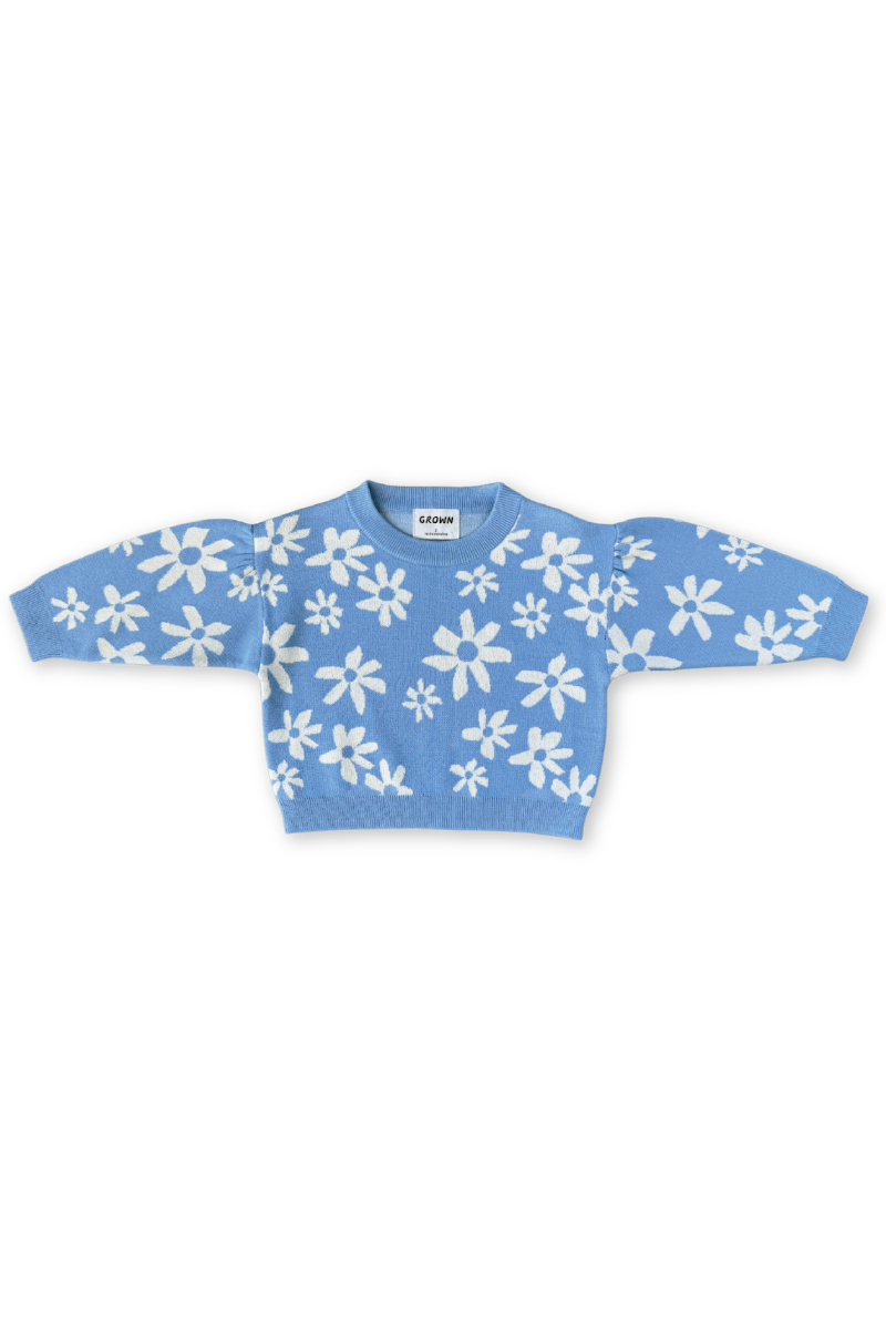 Grown - Organic Wild Flower Knit Pull Over - Size 000