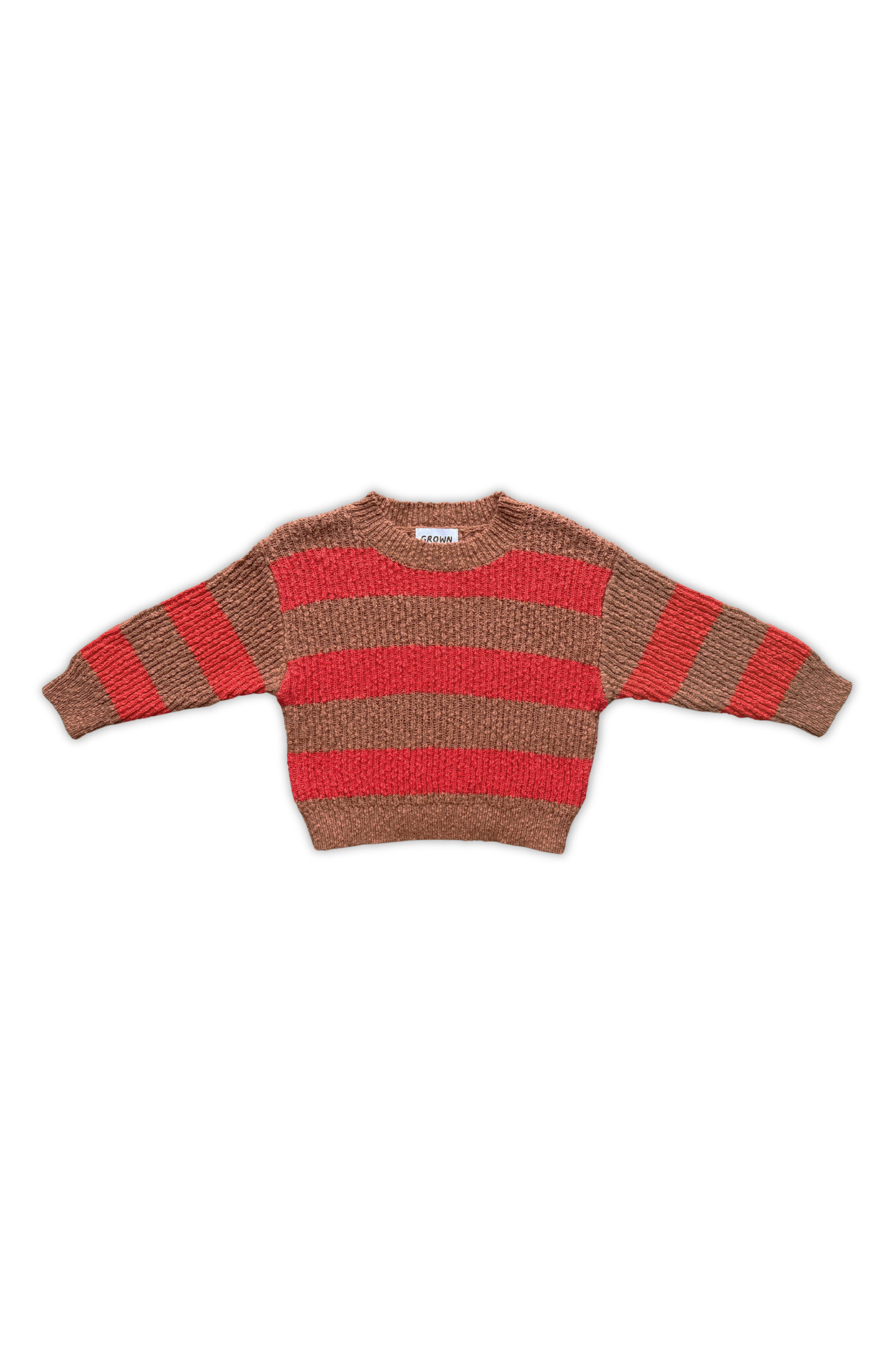 Grown - Organic Textured Rib Pull Over Earth & Sauce