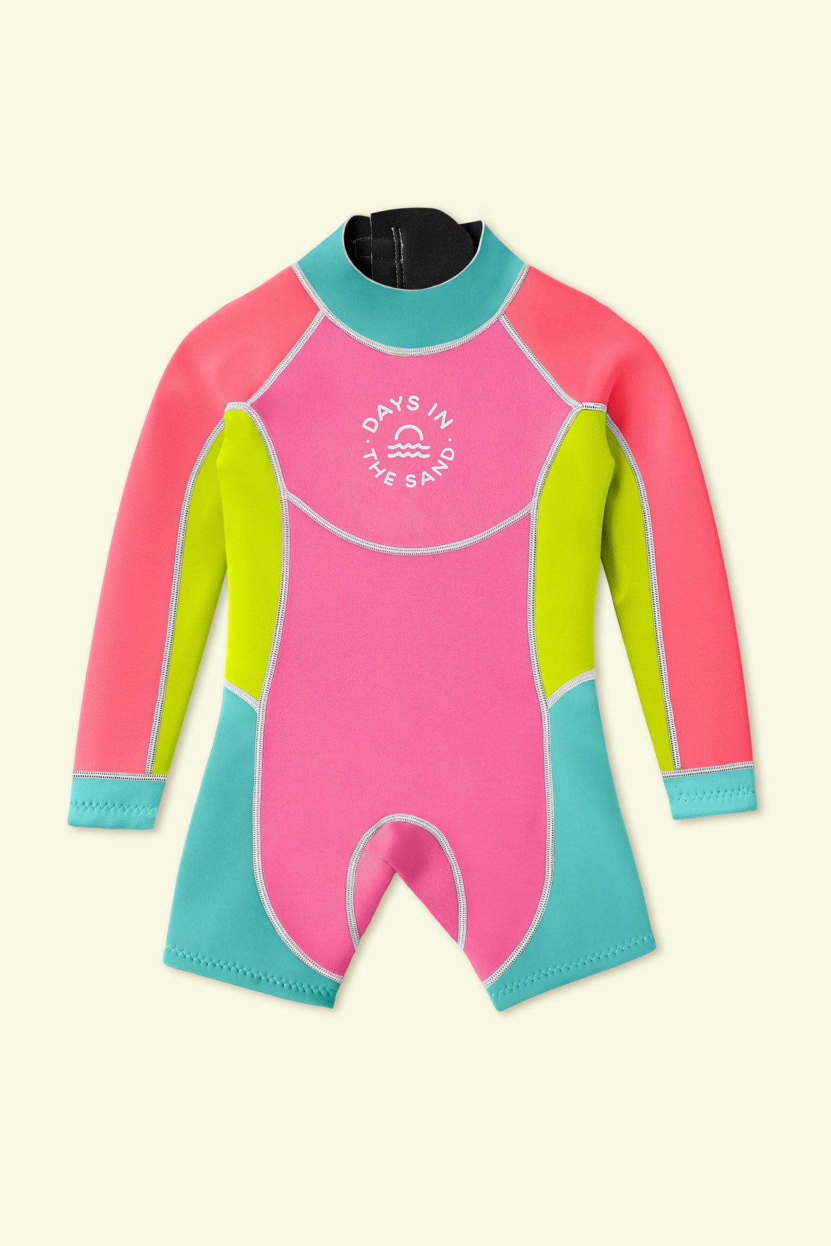 Days in the Sand Long Sleeve Springsuit Bubblegum Breeze front