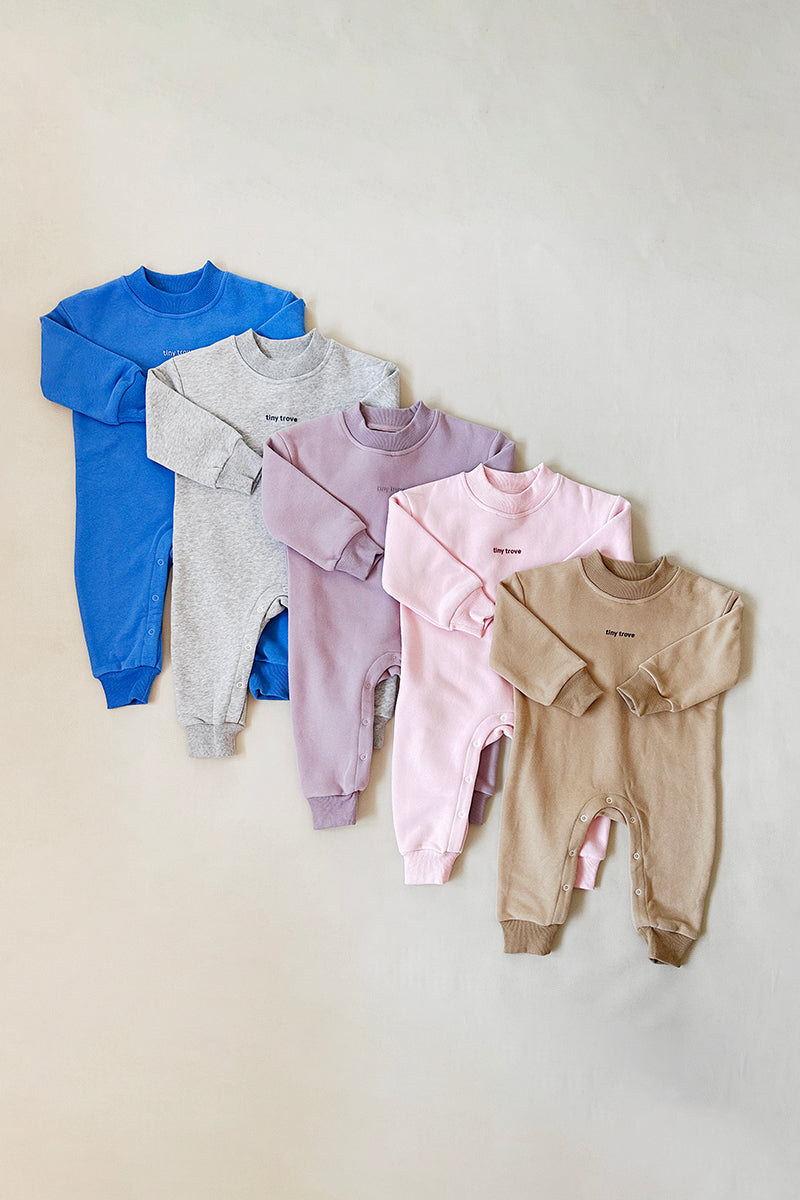 Tiny Trove - Otto Puff Circle Logo Romper Pink
