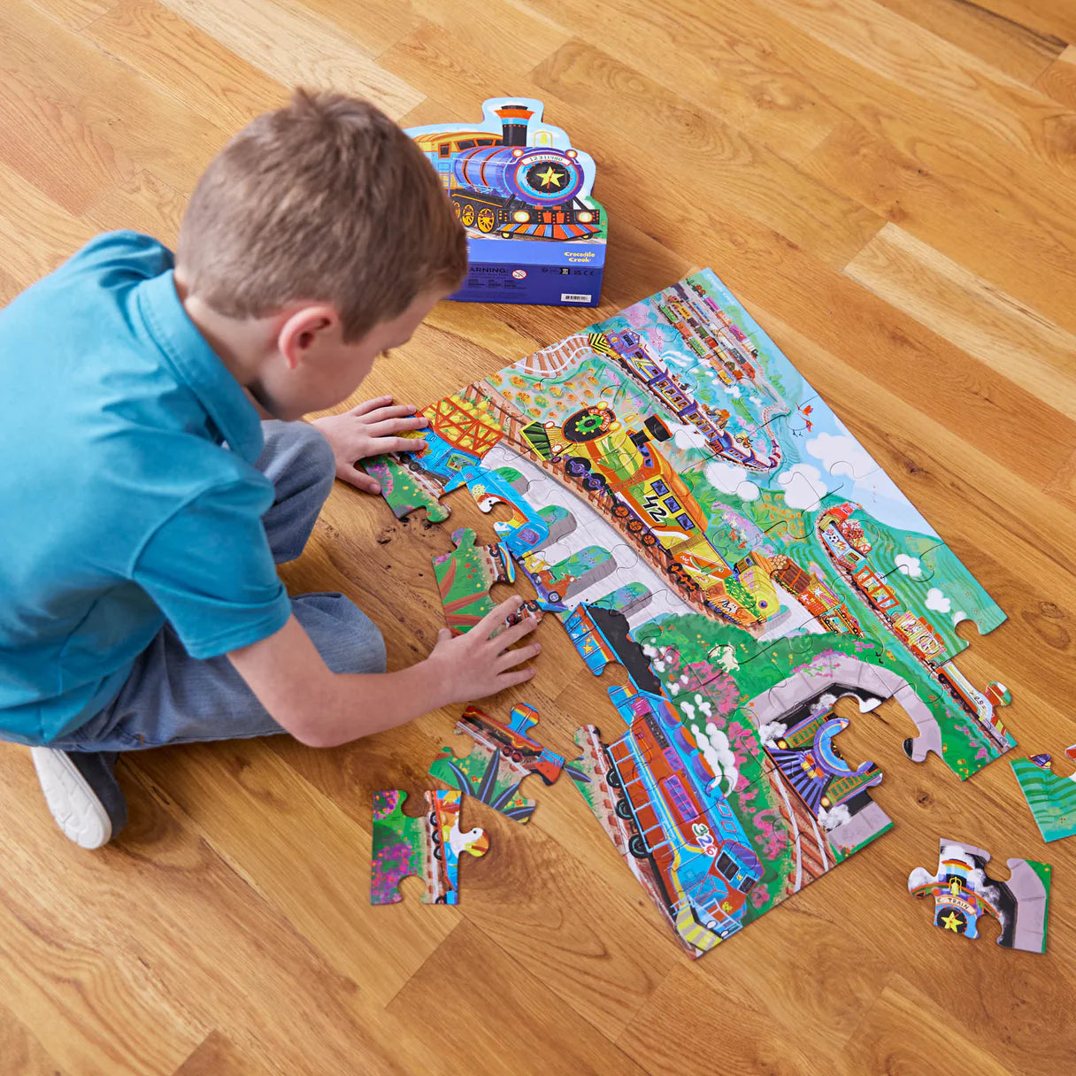 Crocodile Creek - Classic Floor Puzzle 36 pc All Aboard (Foil Stamped)