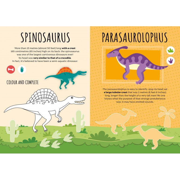 Sassi - Stickers and Activities Book Dinosaurs