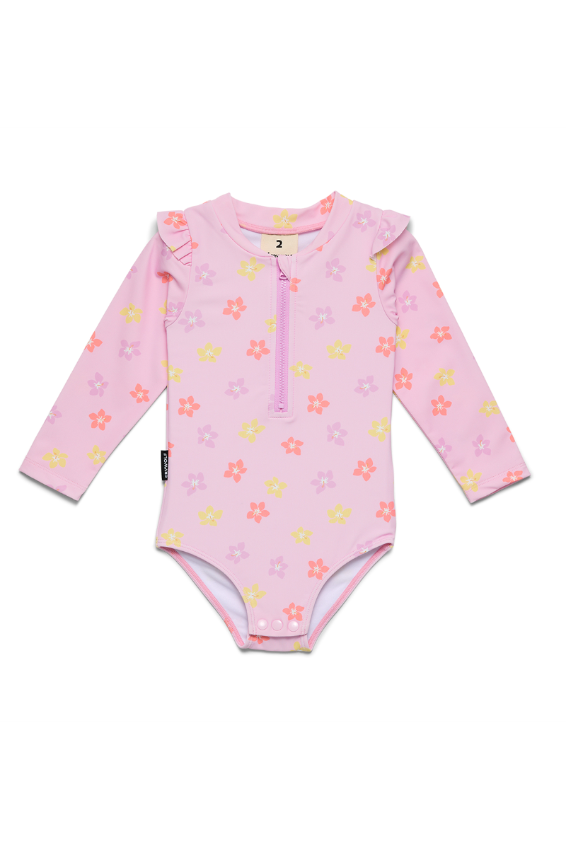 Crywolf - Baby Long Sleeve Swimsuit Hibiscus Bloom