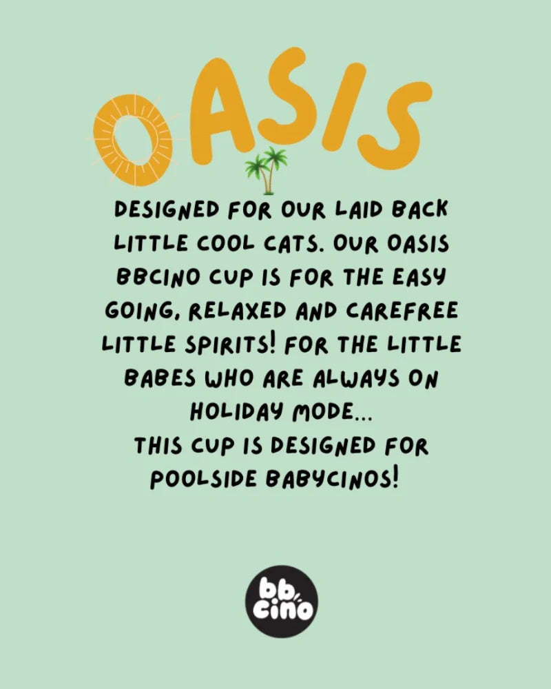BBcino ~ Reusable BambinoCino Cup 240ml Oasis