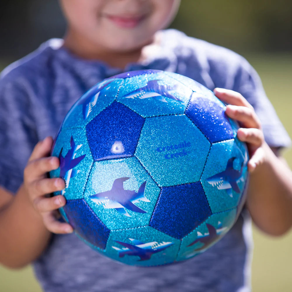Crocodile Creek - Glitter Soccer Ball Shark City (Size 3)