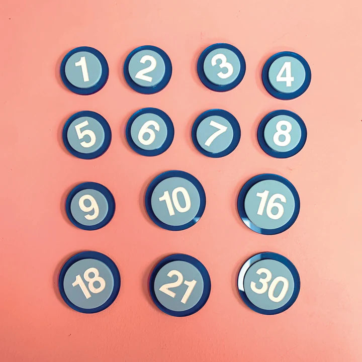 HELLO KIT CO Birthday Badge! Blues.