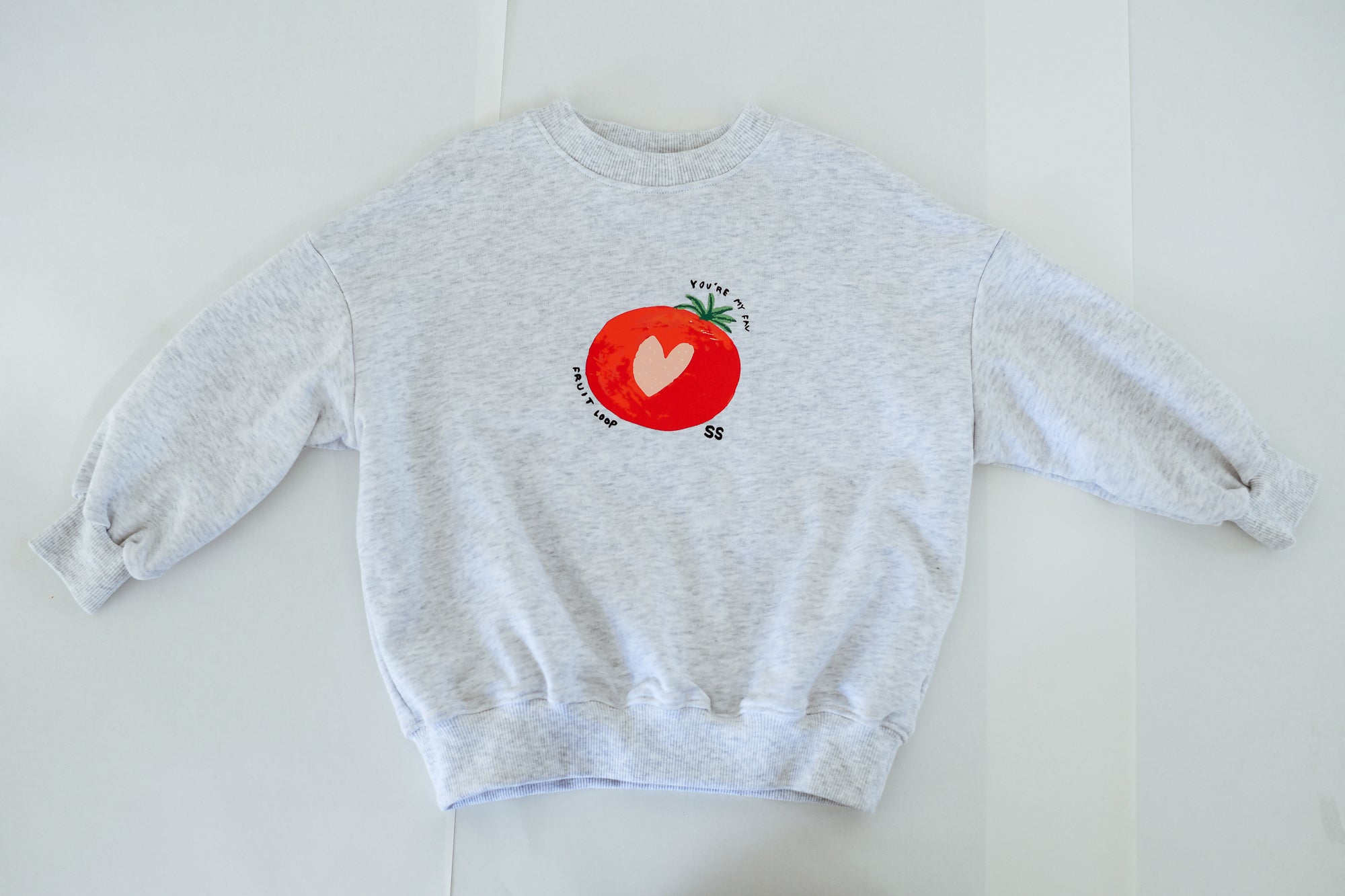 PRE-ORDER Sunday Siblings - Fruit Loop Sweater Grey Marle