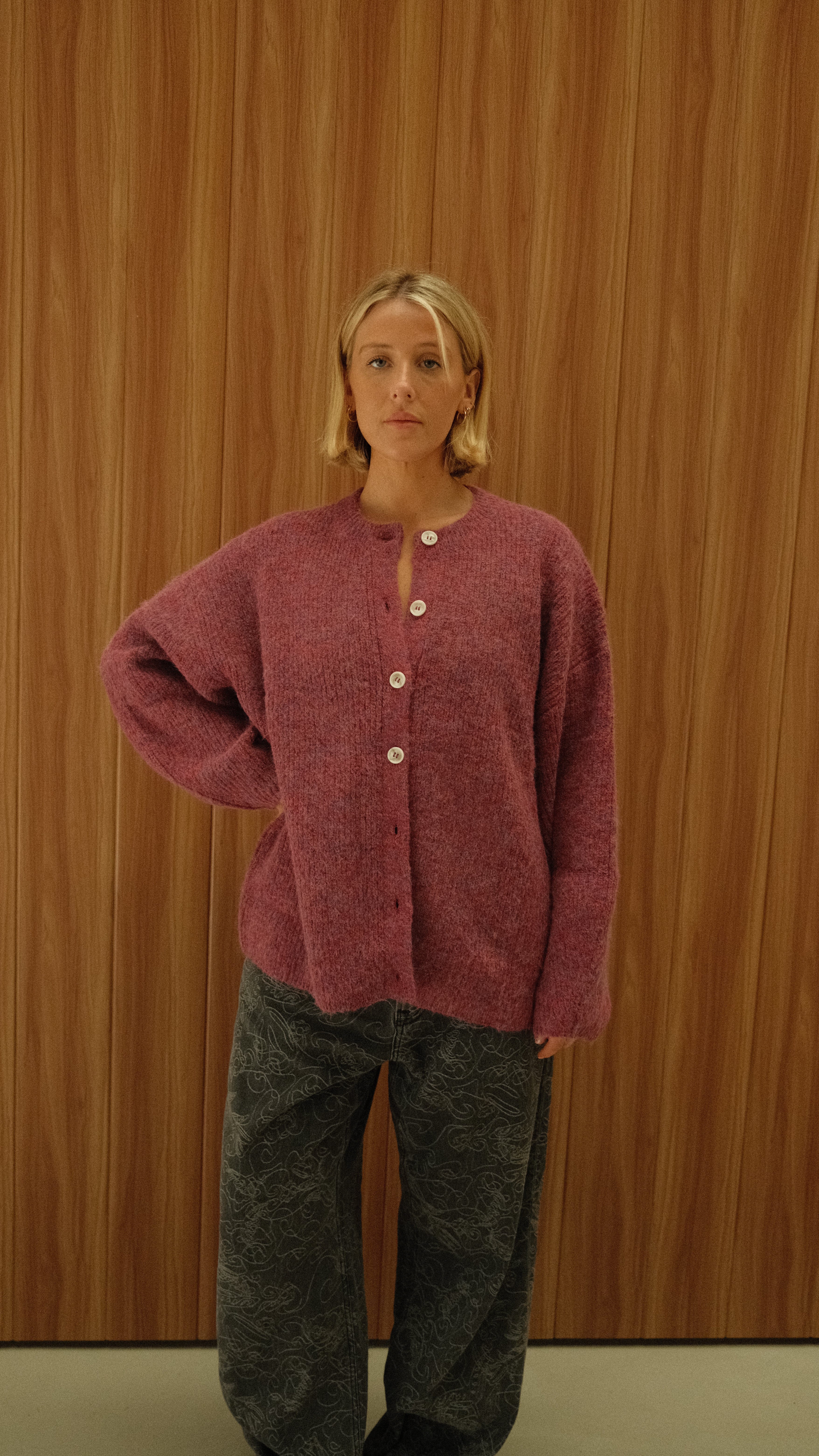 By Billie - Sienna Knit Cardigan Grape