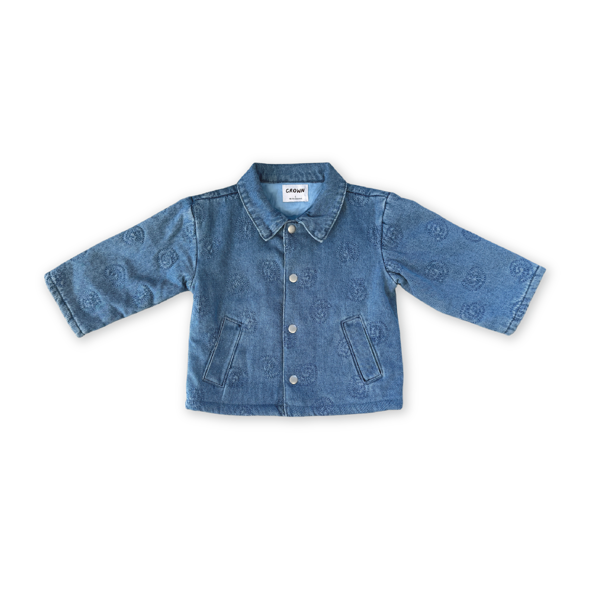 Grown - Quilted Swirl Denim Jacket