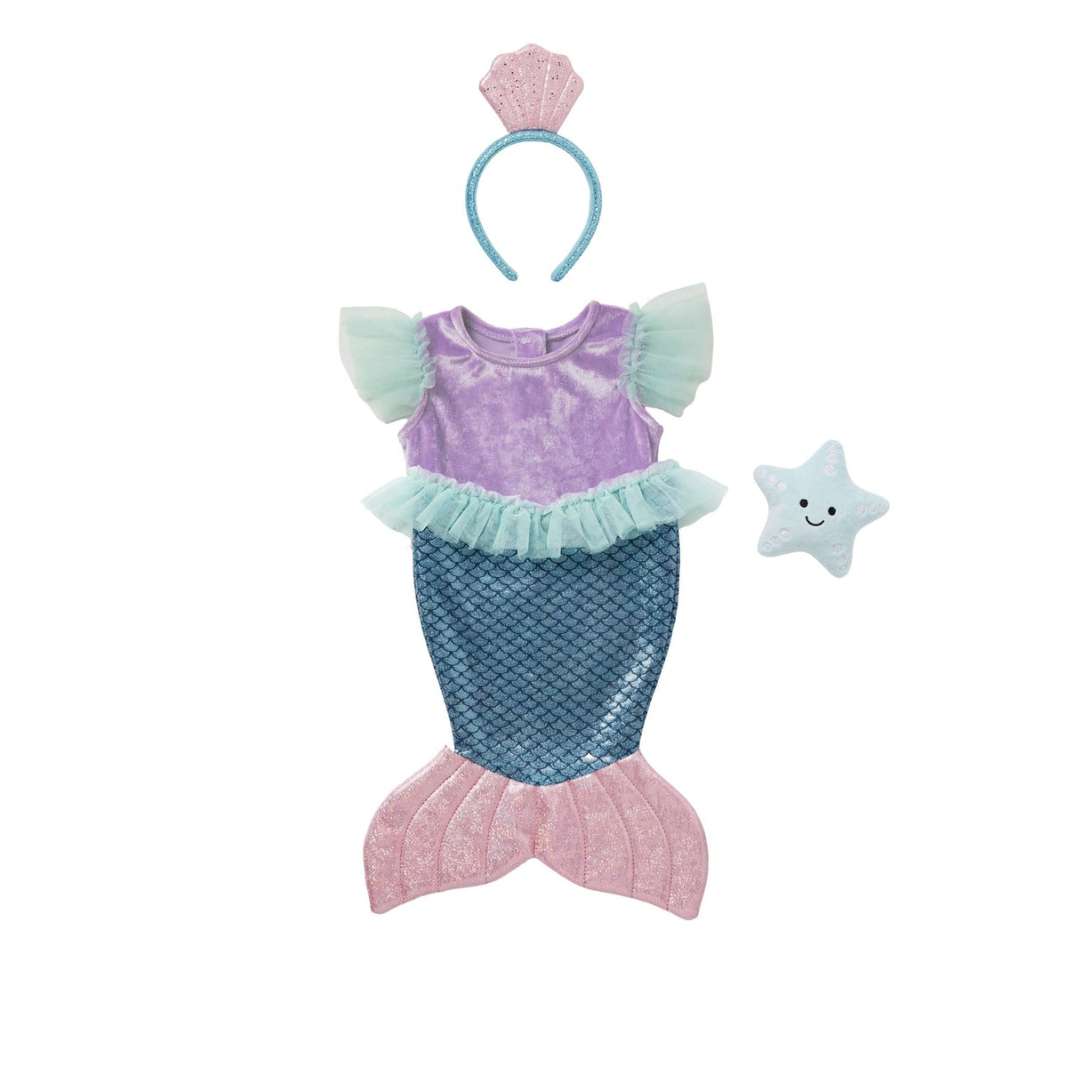 Dinkum Mermaid Dress-up Set flat lay