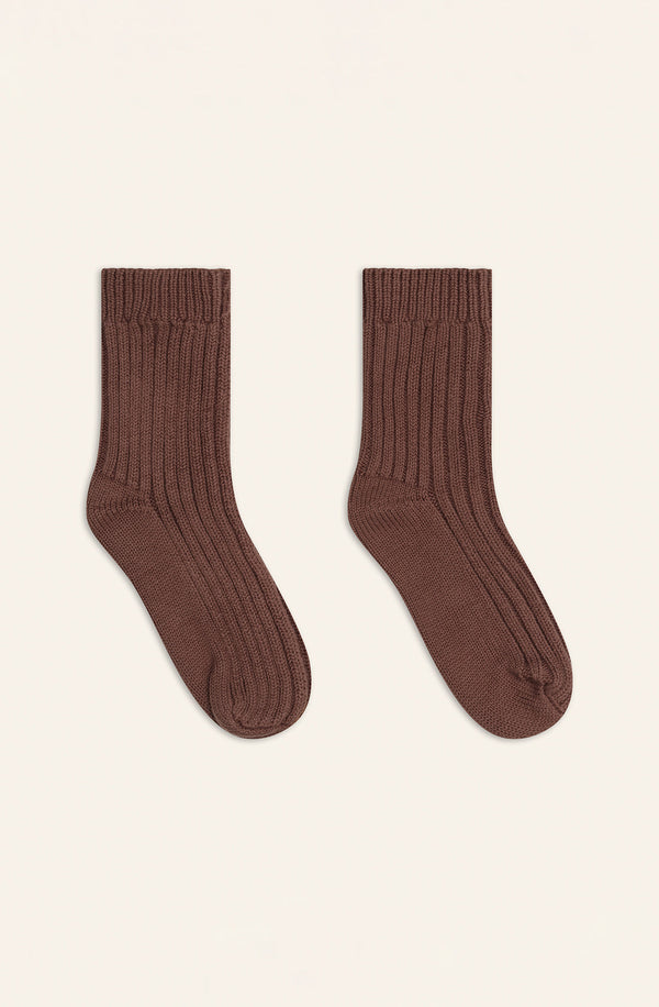 Knit Socks Cocoa
