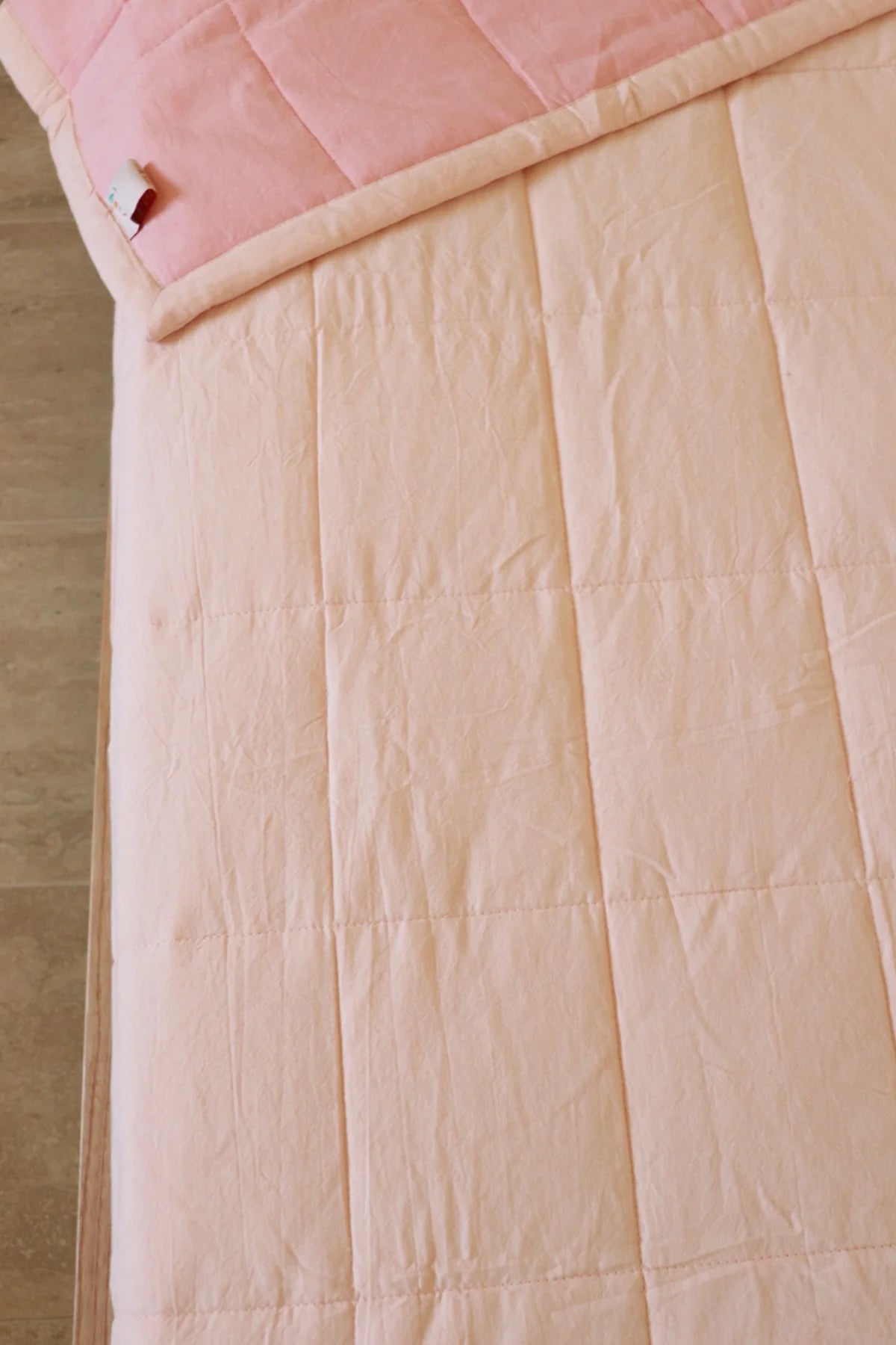 PRE-ORDER Play Linen - Fairy Floss Reversible Quilt Cot