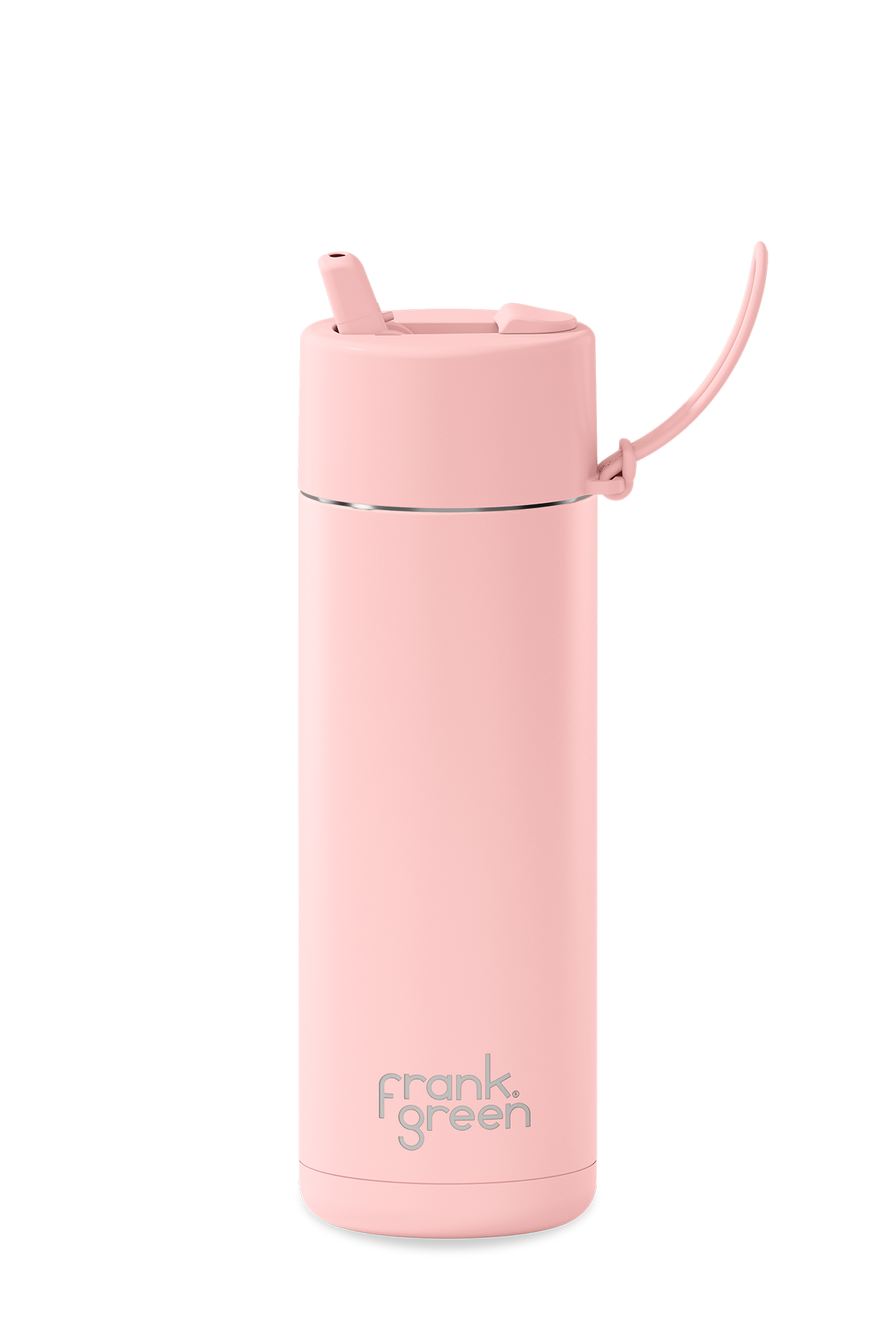 Frank Green - Ceramic Reusable Bottle 595ml 20oz Flip Straw Lid Blushed