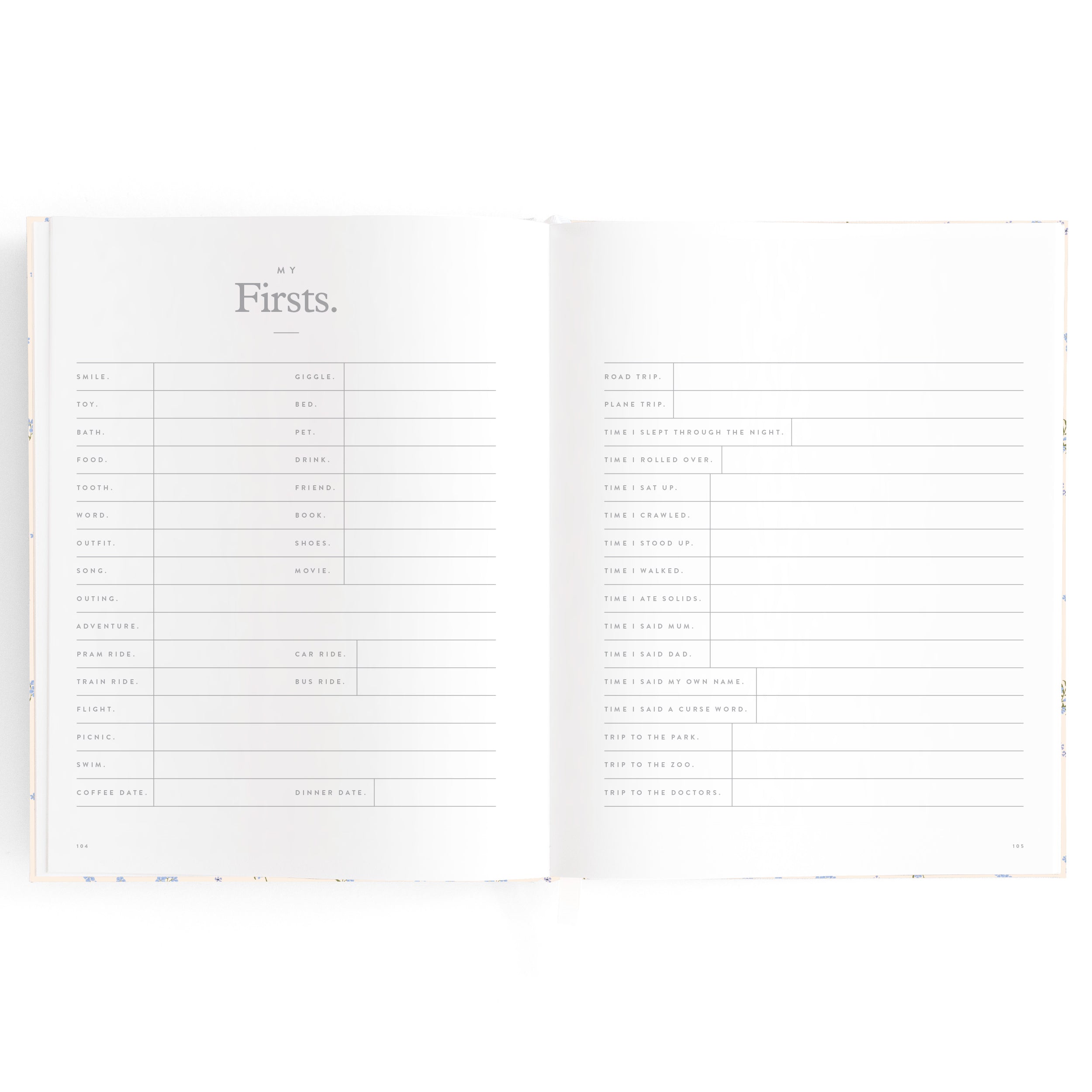 Fox & Fallow - Baby Book Forget-Me-Not