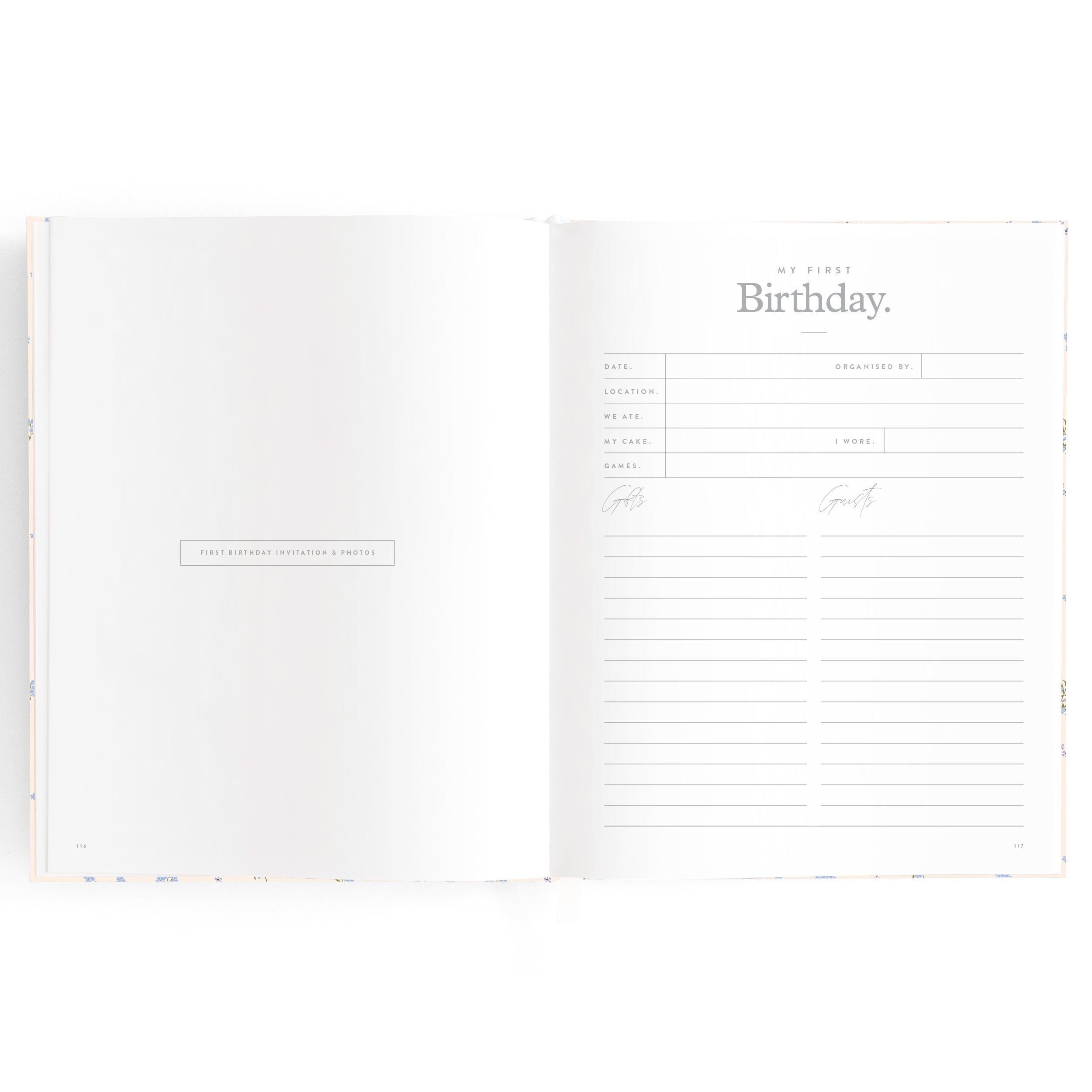 Fox & Fallow - Baby Book Forget-Me-Not
