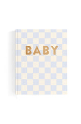 Baby Book Blue Check