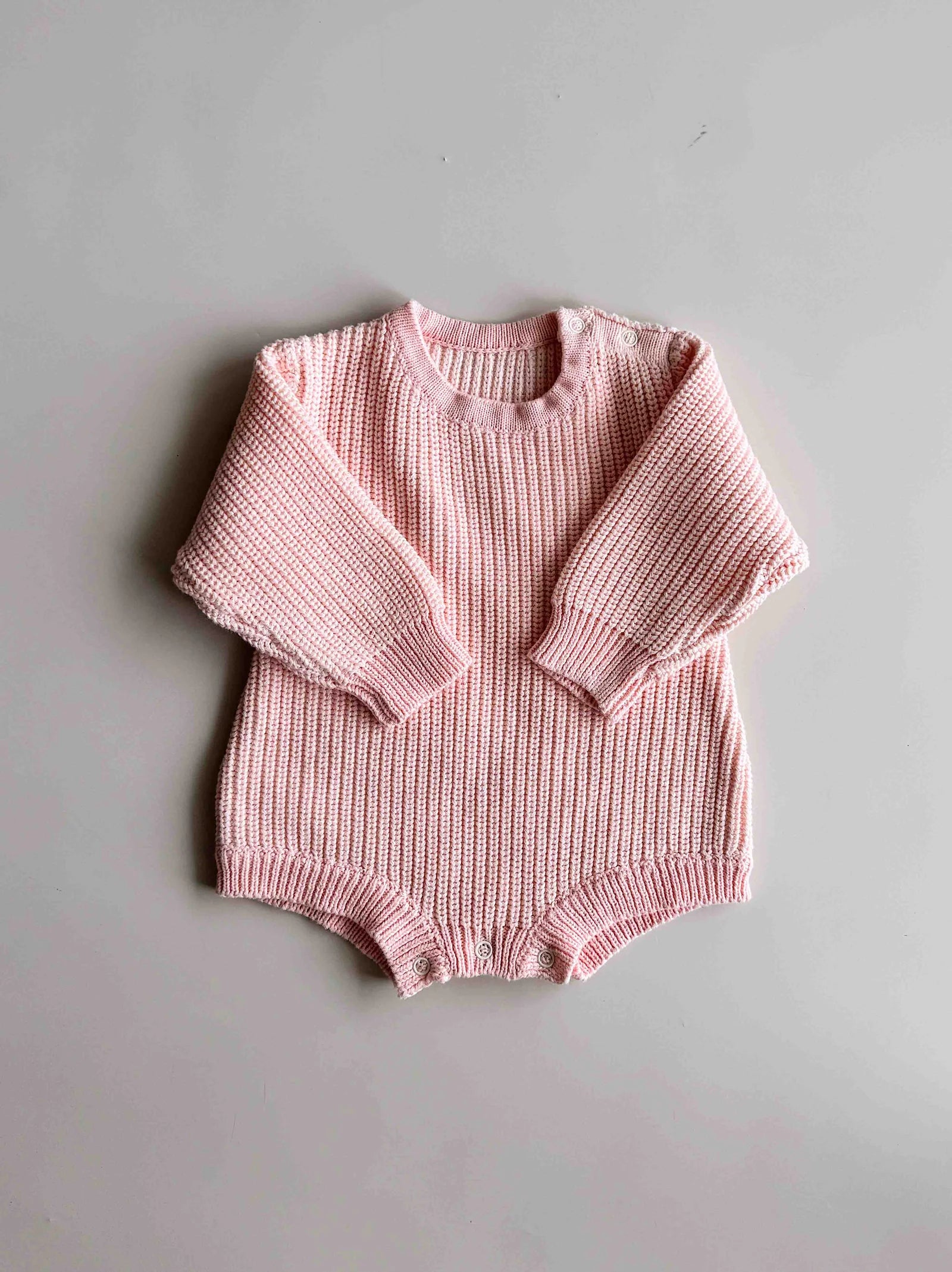 Freckles the Label - Chunky Long Sleeve Romper Sweetpea
