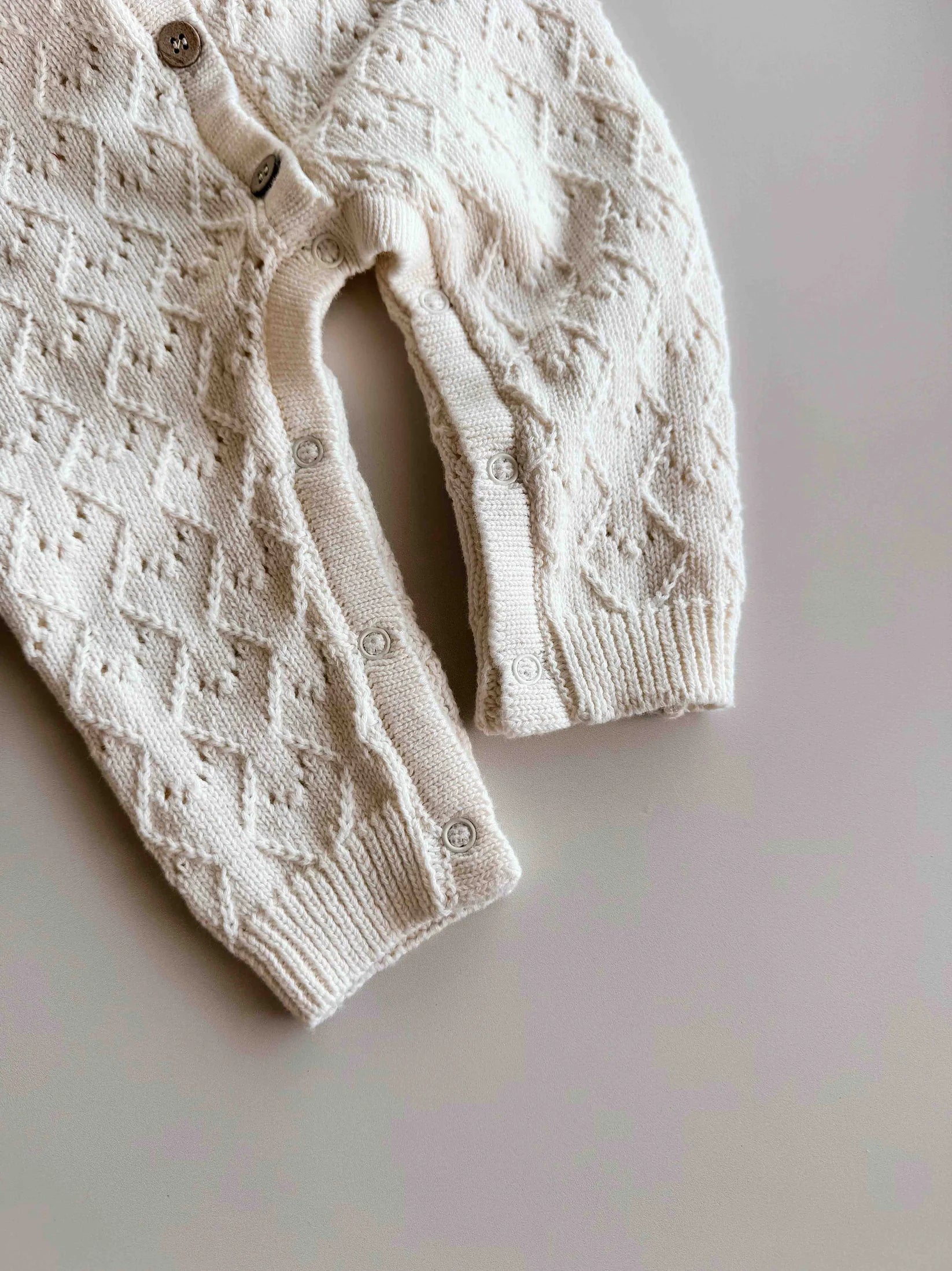 Freckles the Label - Mila Pointelle Full Romper Snow