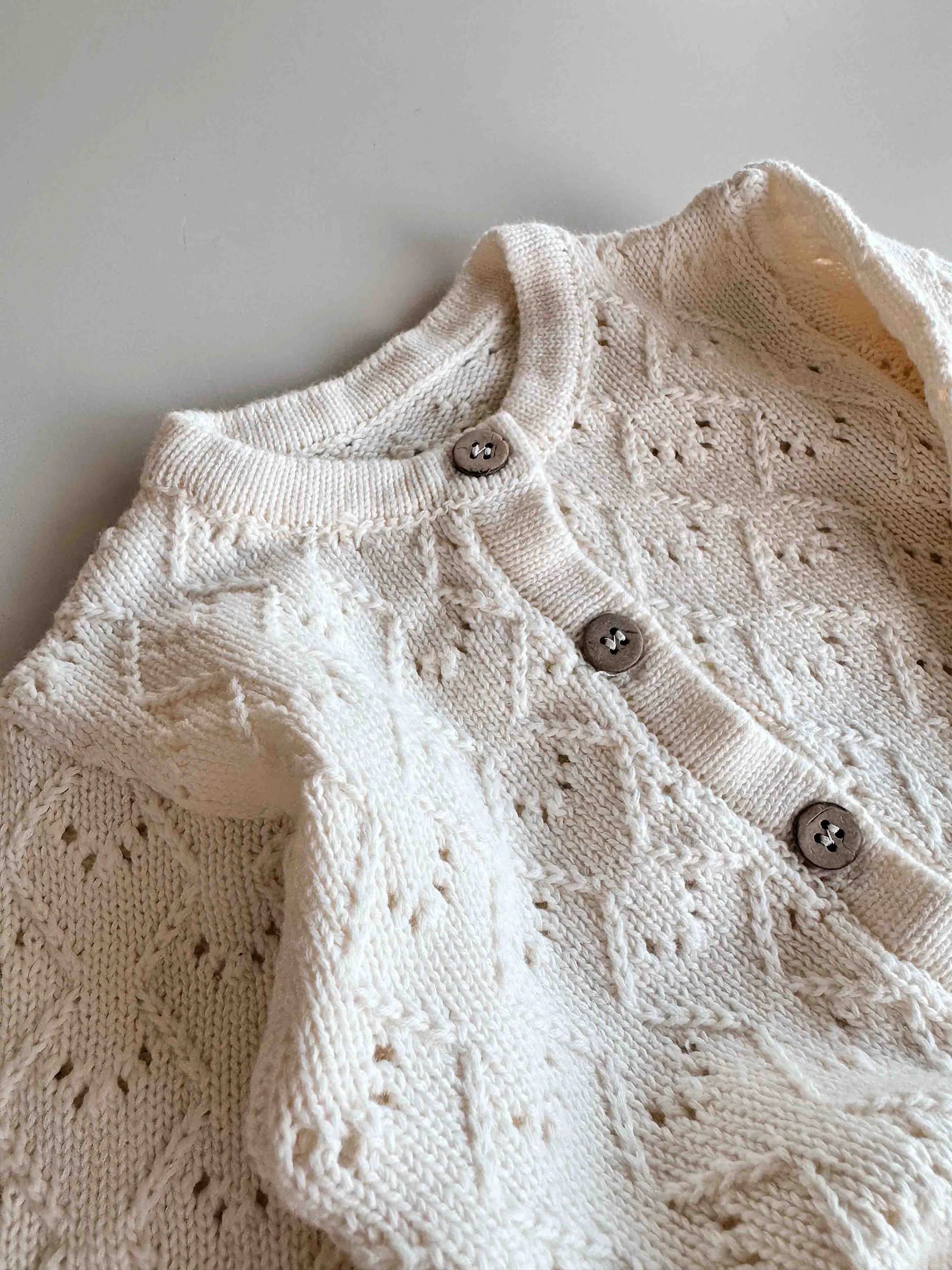 Freckles the Label - Mila Pointelle Full Romper Snow