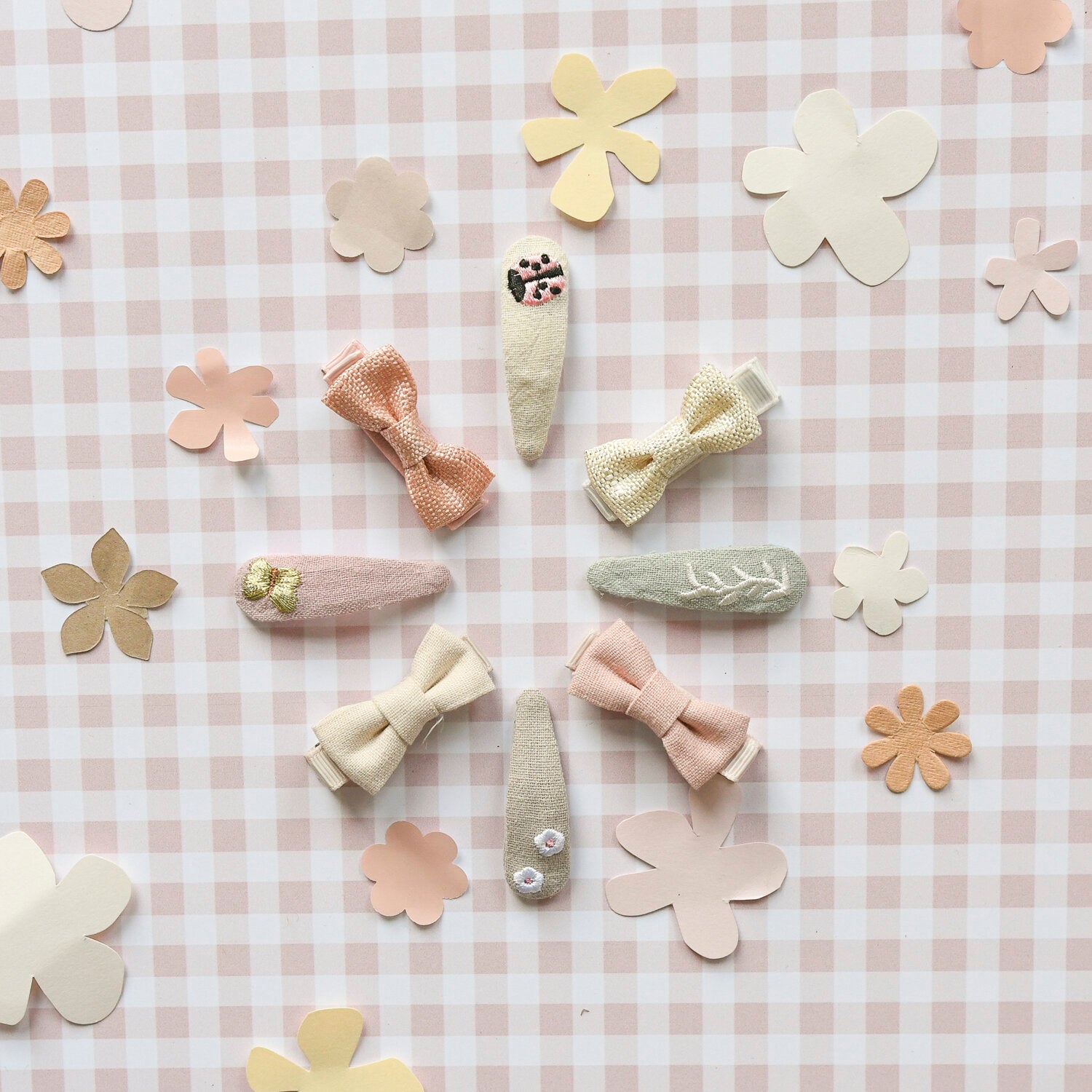 Rockahula - Linen Mini Bow Clips