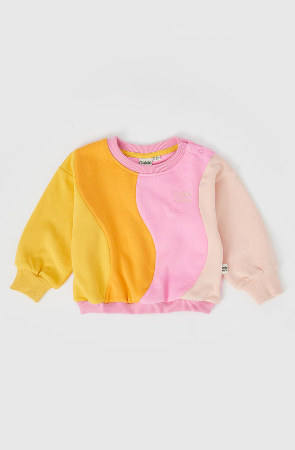 Rio Wave Sweater Pink/Gold Multi