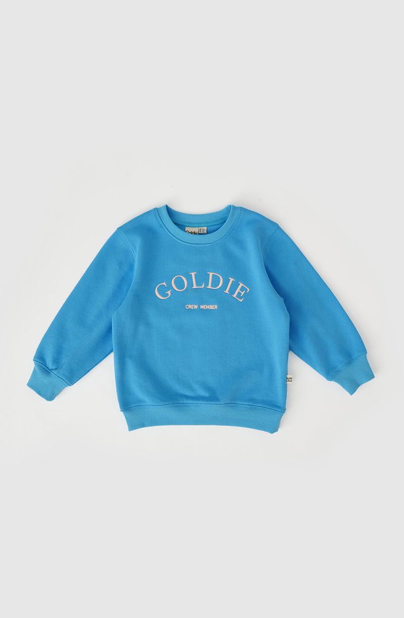 Goldie Crew Embroidered Sweater Lake