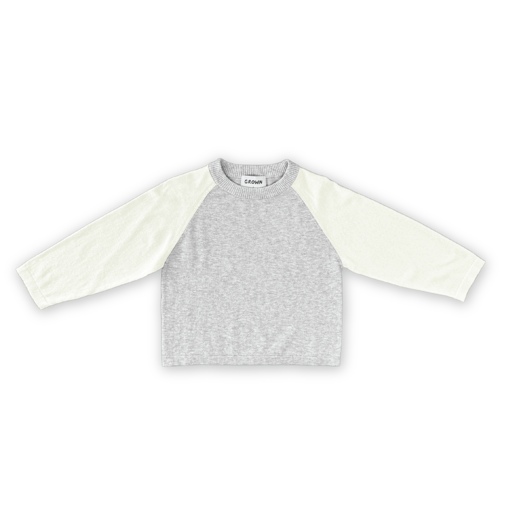 Grown - Raglan Long Sleeve Tee Grey Marle