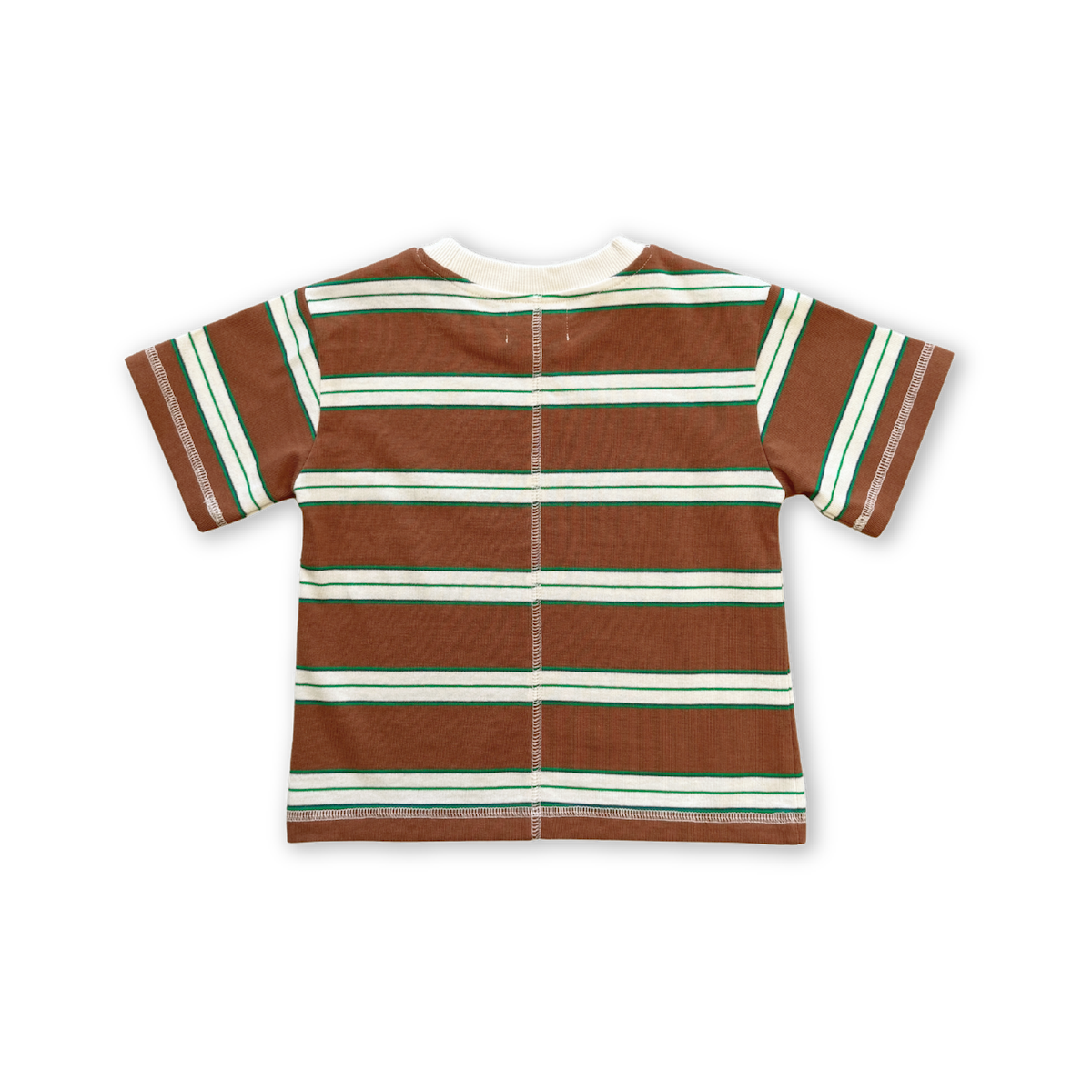 Grown - Cotton Sports Stripe Tee Acorn